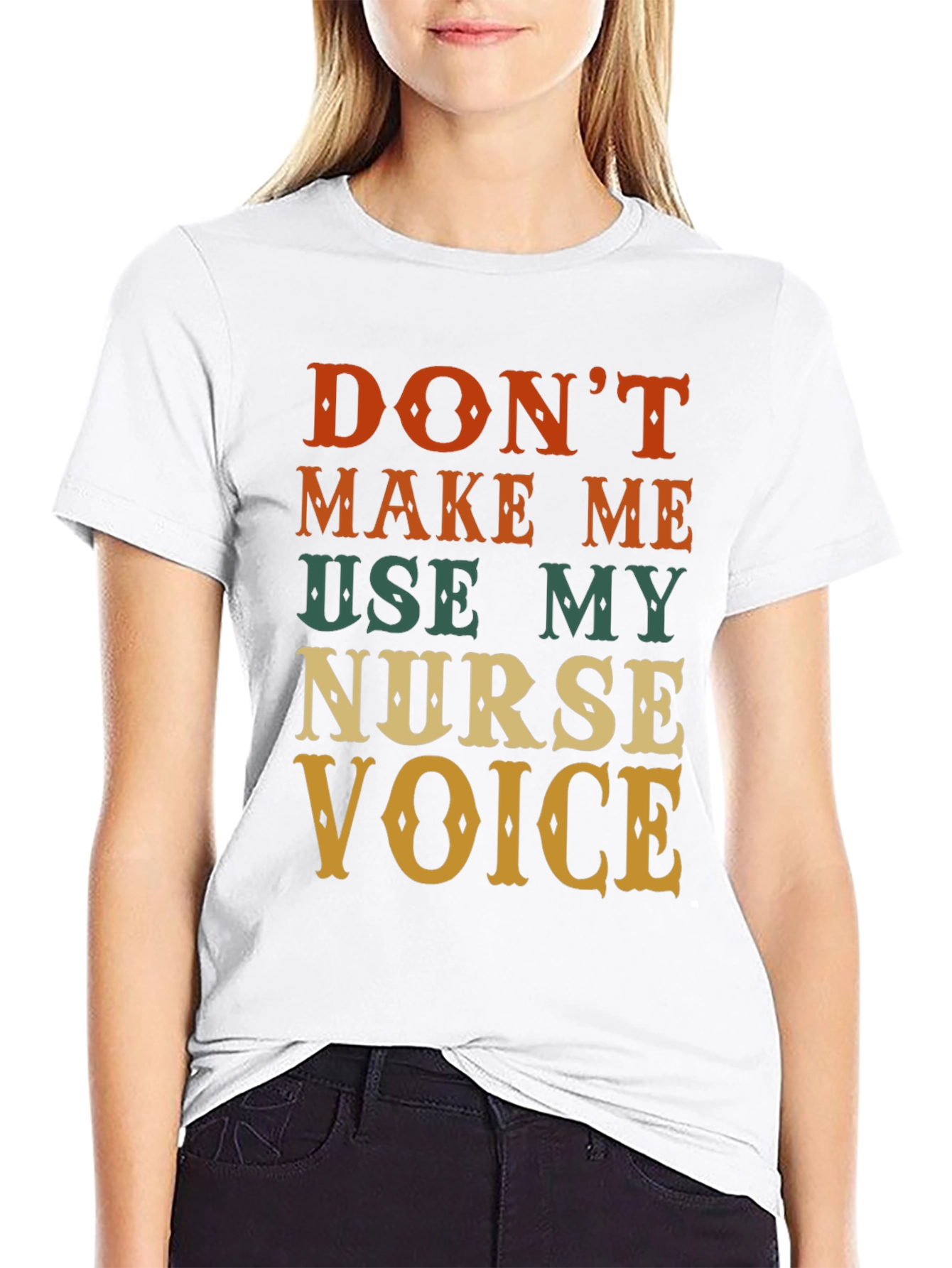 Black Nurse Voice T-Shirt - Funny Novelty Tee view 9
