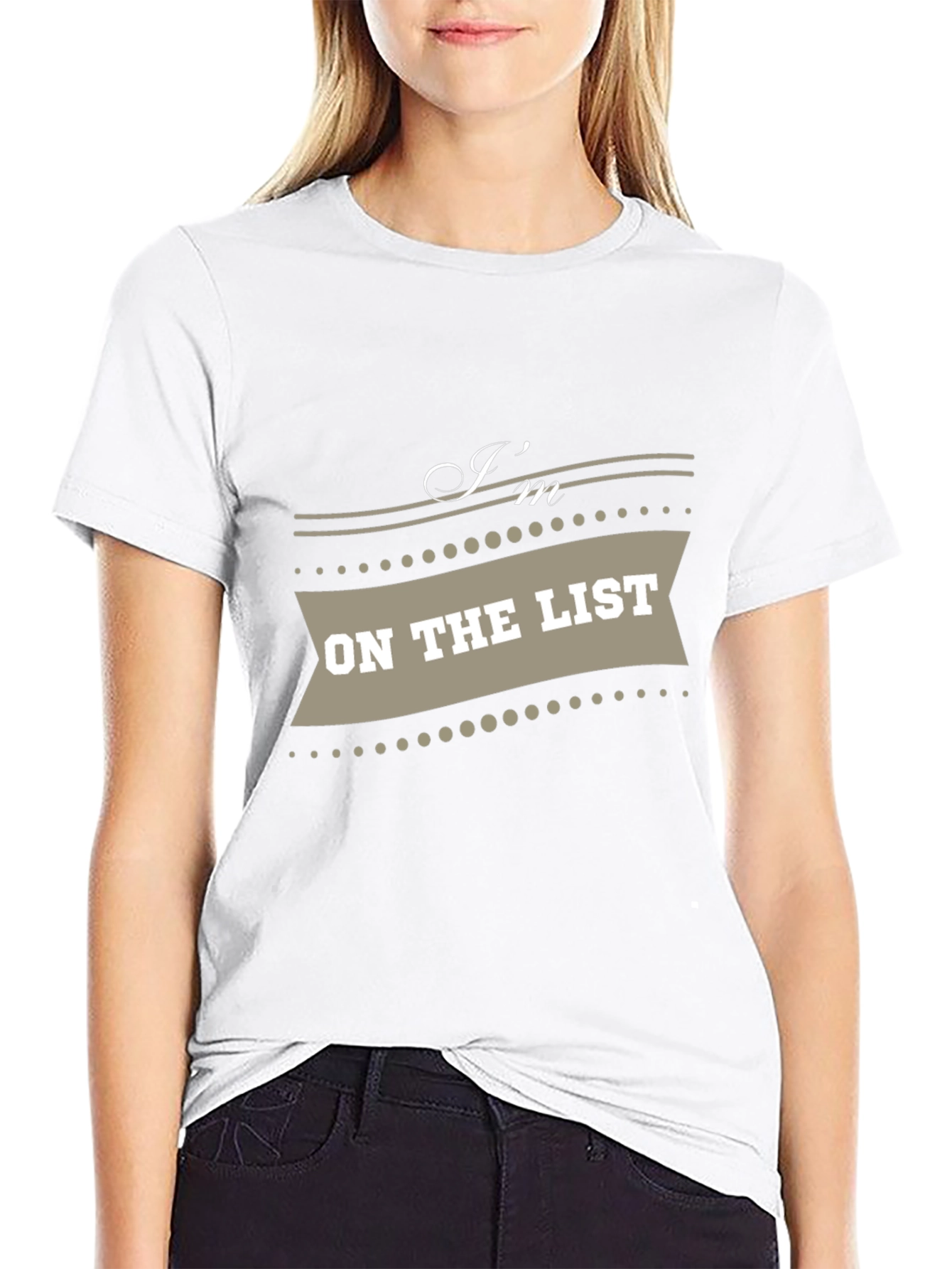 Black I'm on the List Graphic Tee - Trendy Casual Wear view 9