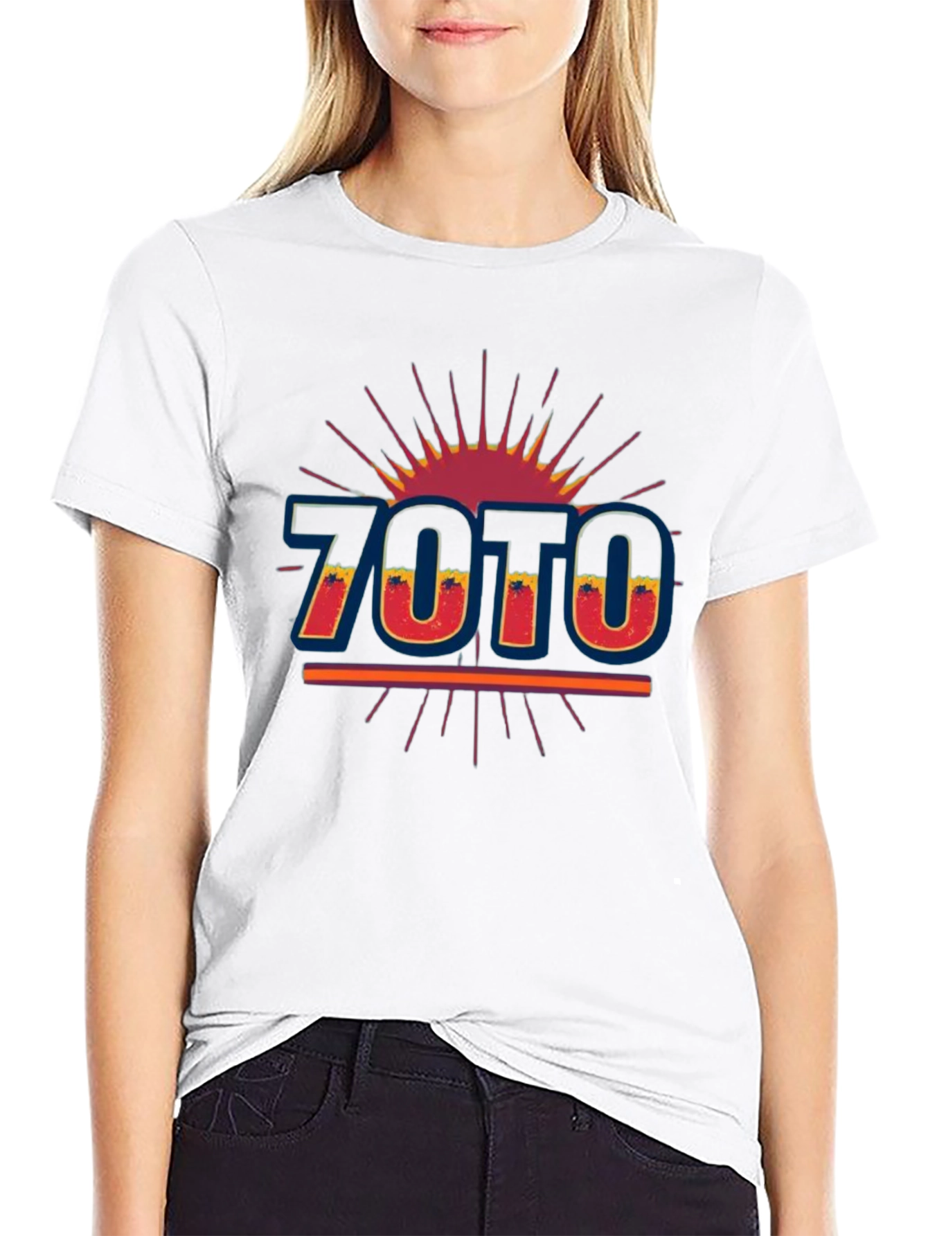 Black Retro 7070 Graphic Tee - Vintage Style T-Shirt view 9