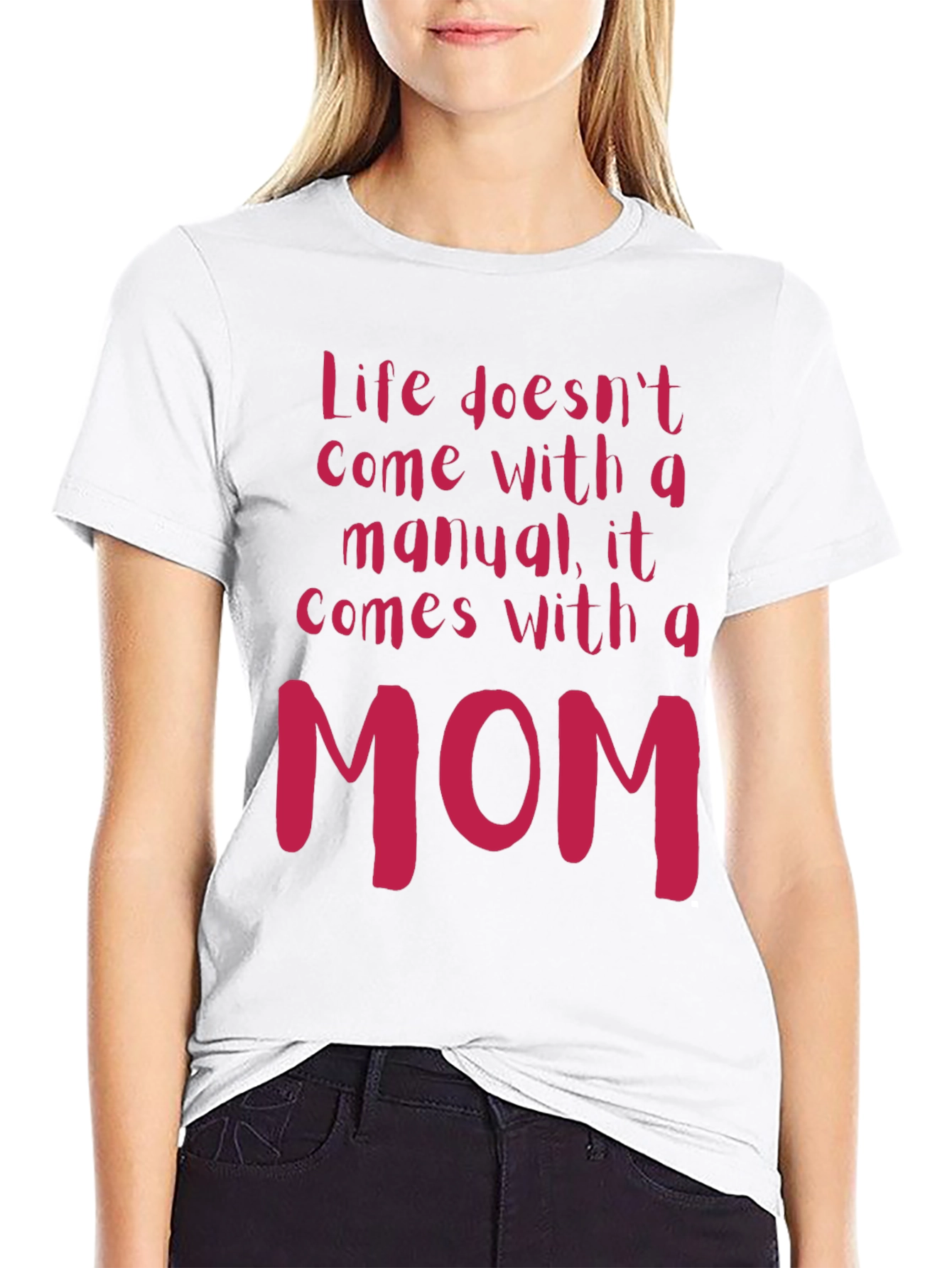 Black Life Comes with a Mom Graphic Tee - Unisex Black T-Shirt view 9