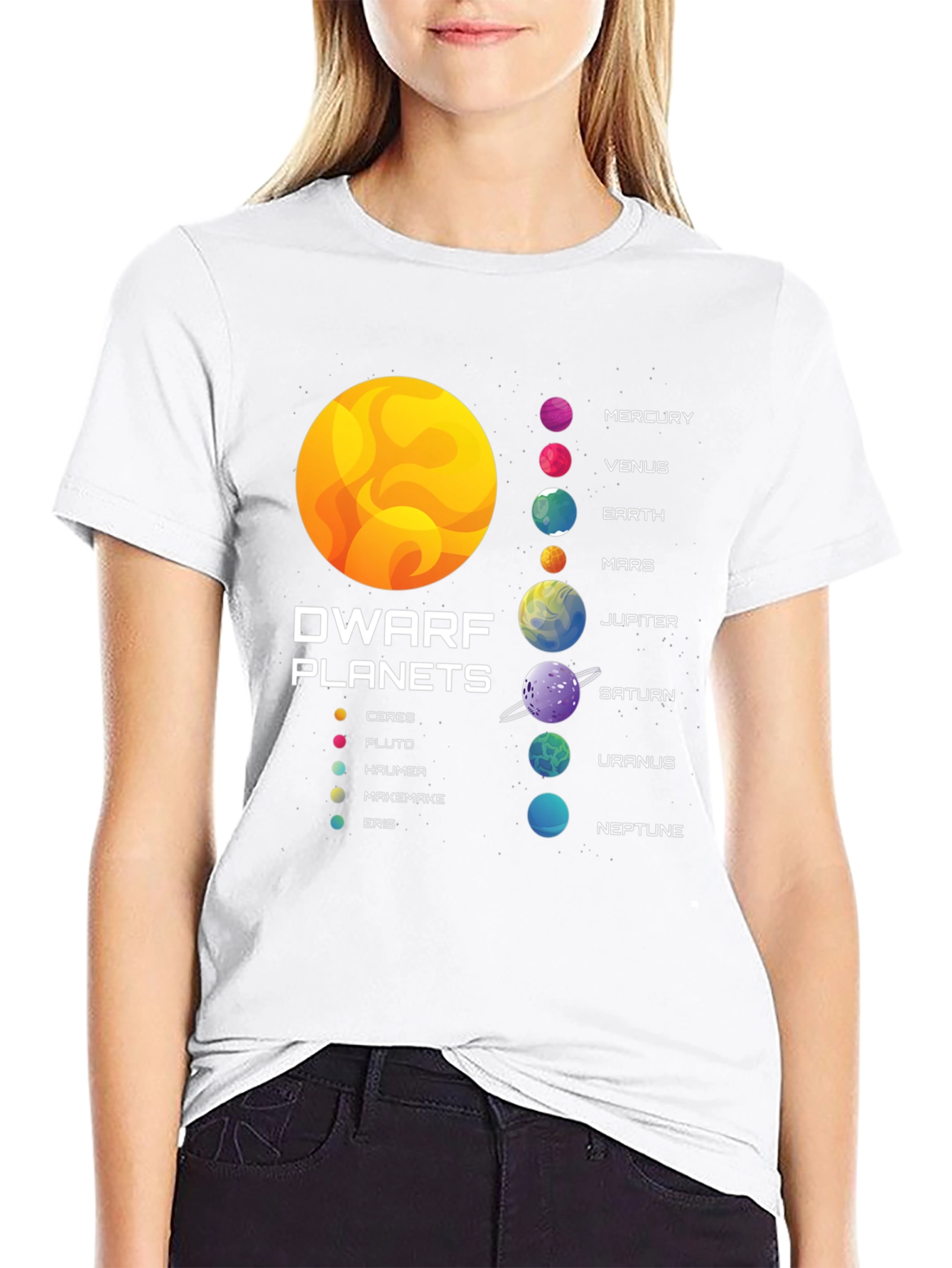 Black Planets Graphic T-Shirt - Astronomy Tee view 9