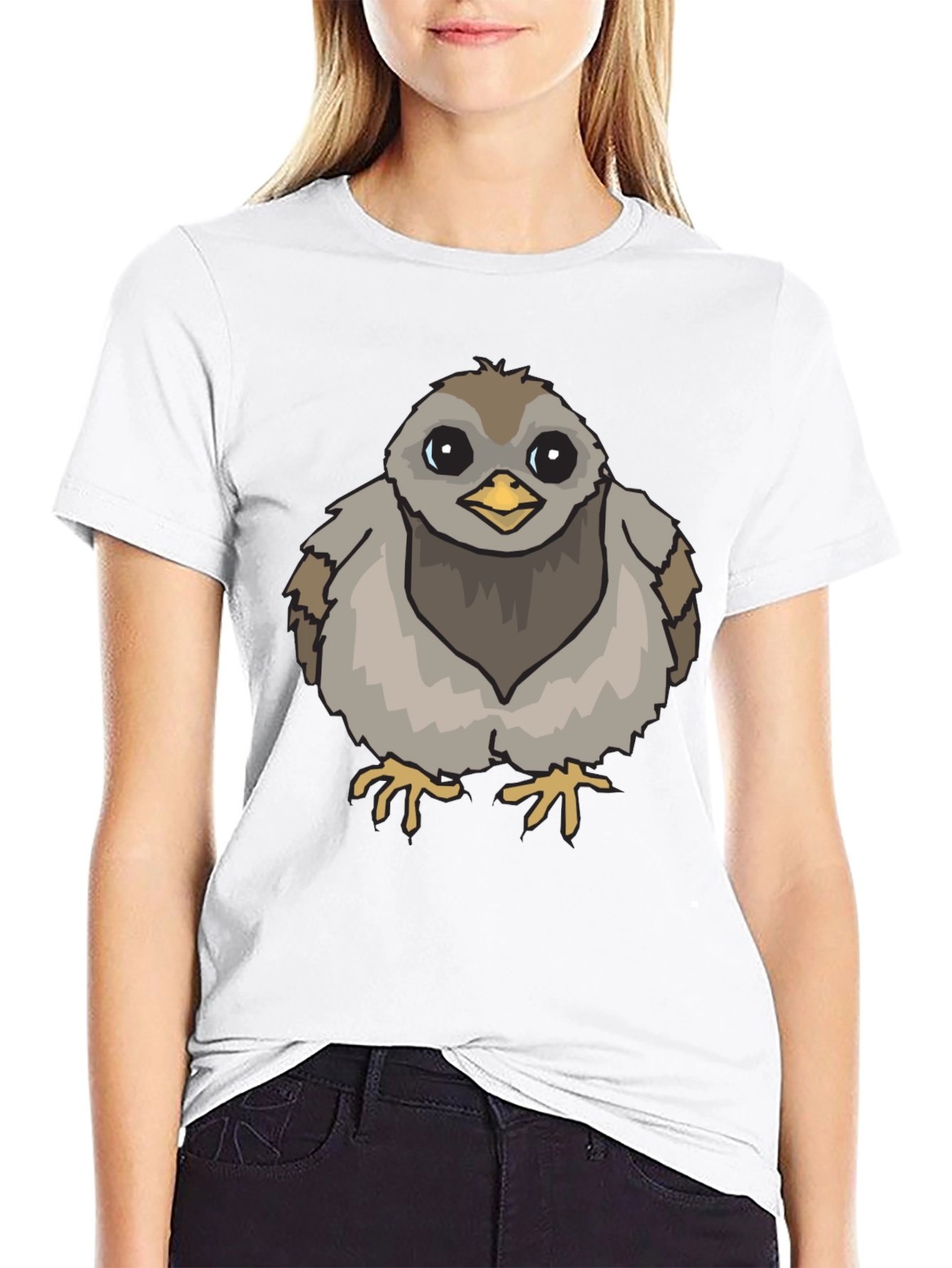 Black Cute Chick Graphic Tee - Soft Cotton T-Shirt view 9