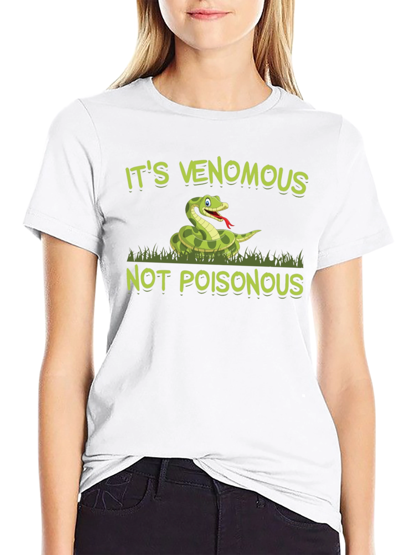 Black Venomous Snake T-Shirt - Funny Reptile Graphic Tee view 9