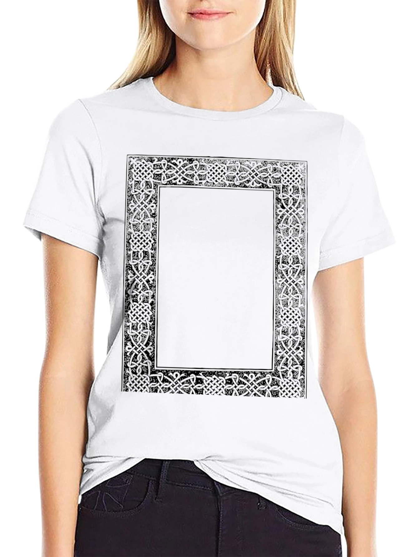Black Celtic Knot Framed Graphic T-Shirt view 9