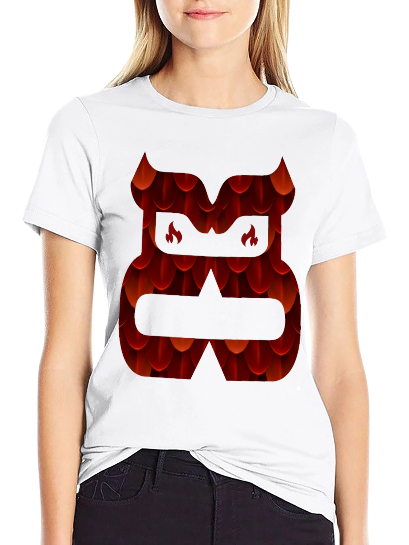 Black Scaled Dragon Graphic Tee view 9