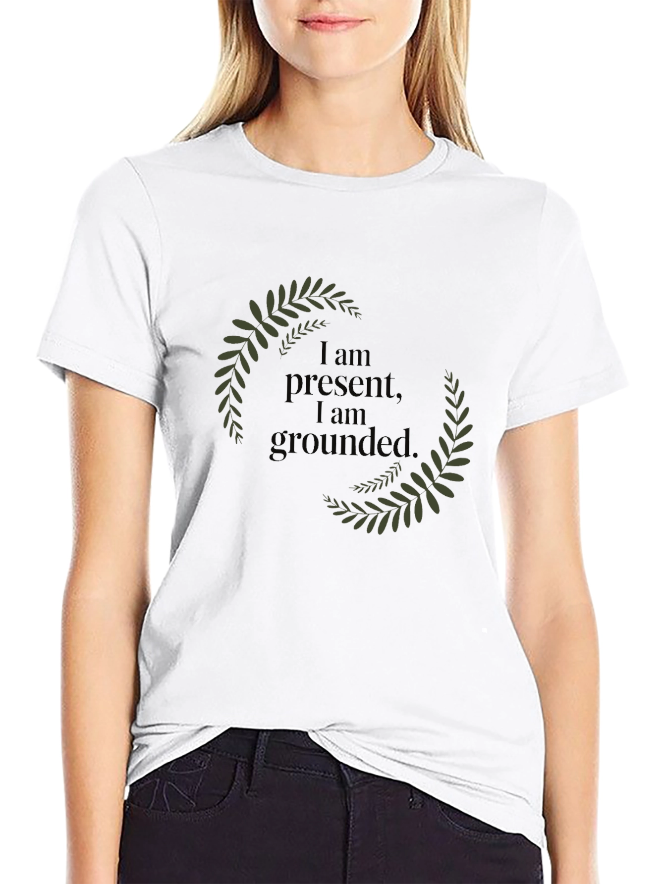 Black Present & Grounded Graphic Tee view 9