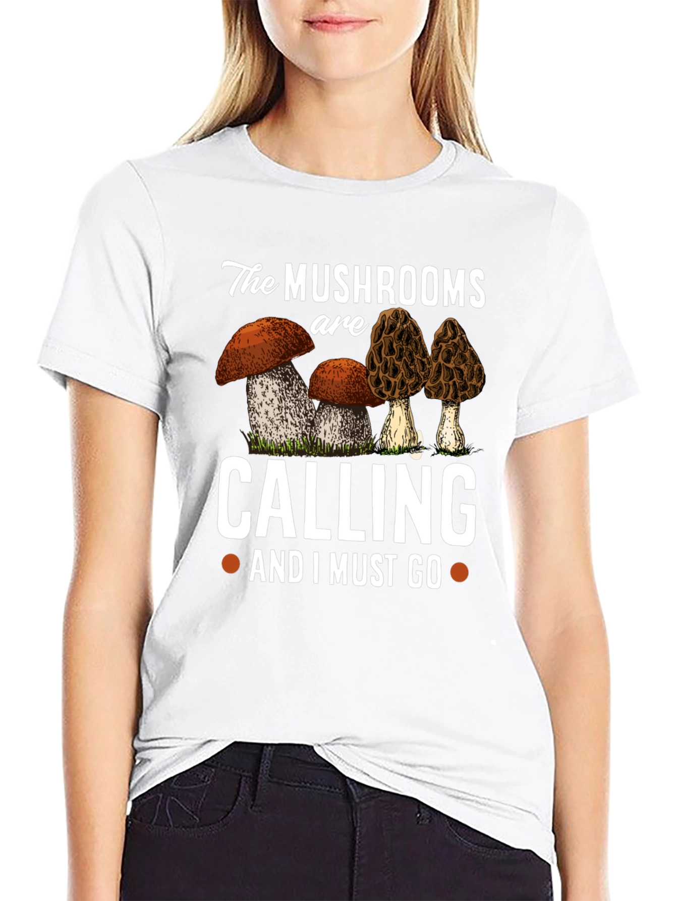 Black Mushroom Lover's Black Graphic Tee view 9