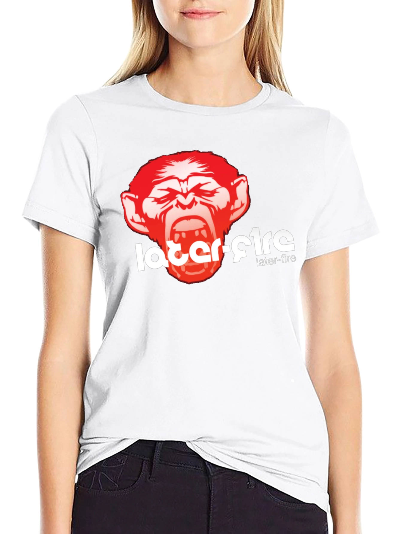 Black Later-Fire Graphic Tee - Bold Monkey Design view 9