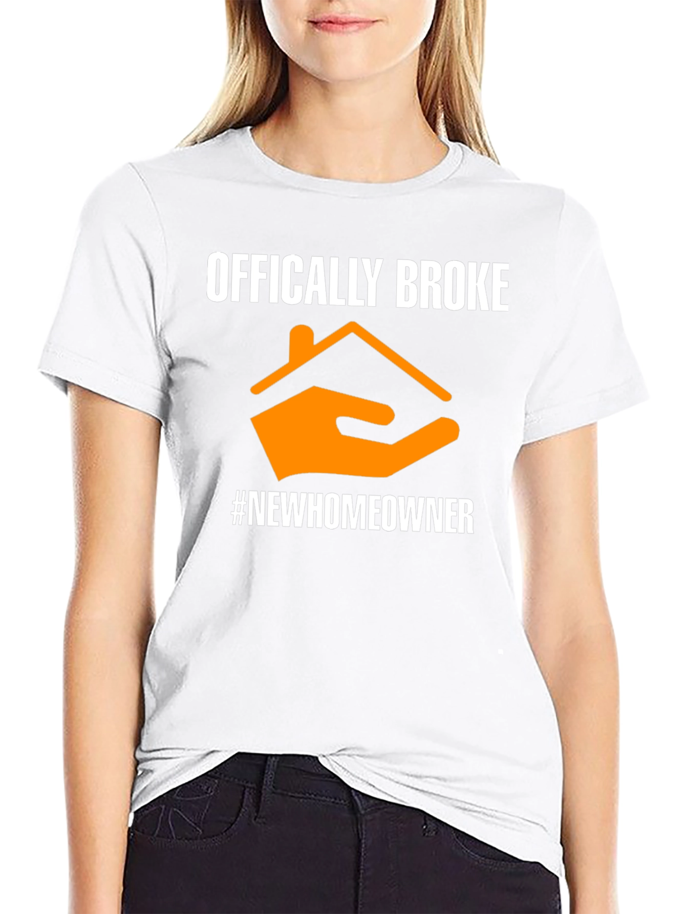 Black Officially Broke New Homeowner T-Shirt view 9