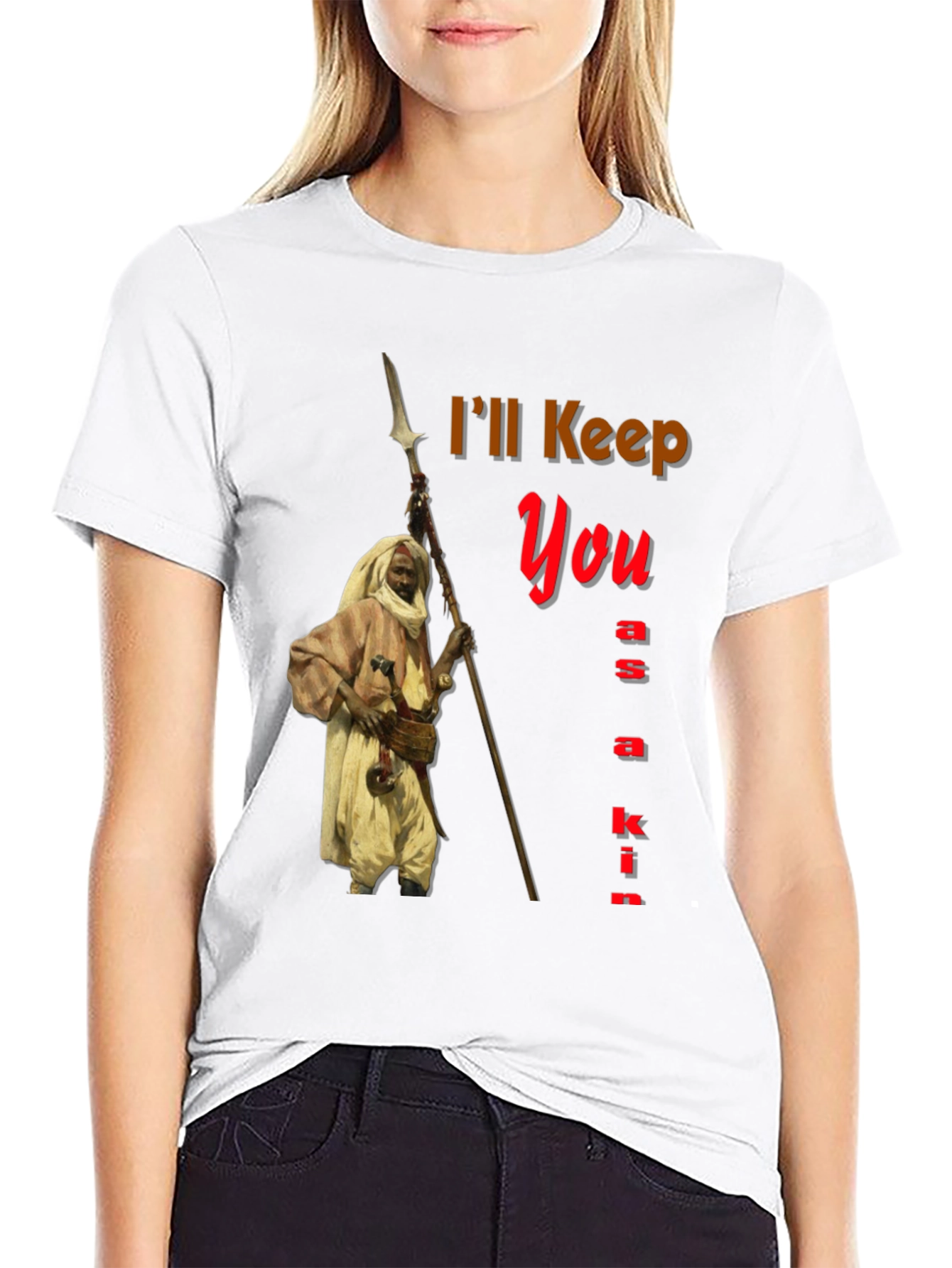 Black I'll Keep You as a Kin Graphic Tee view 9