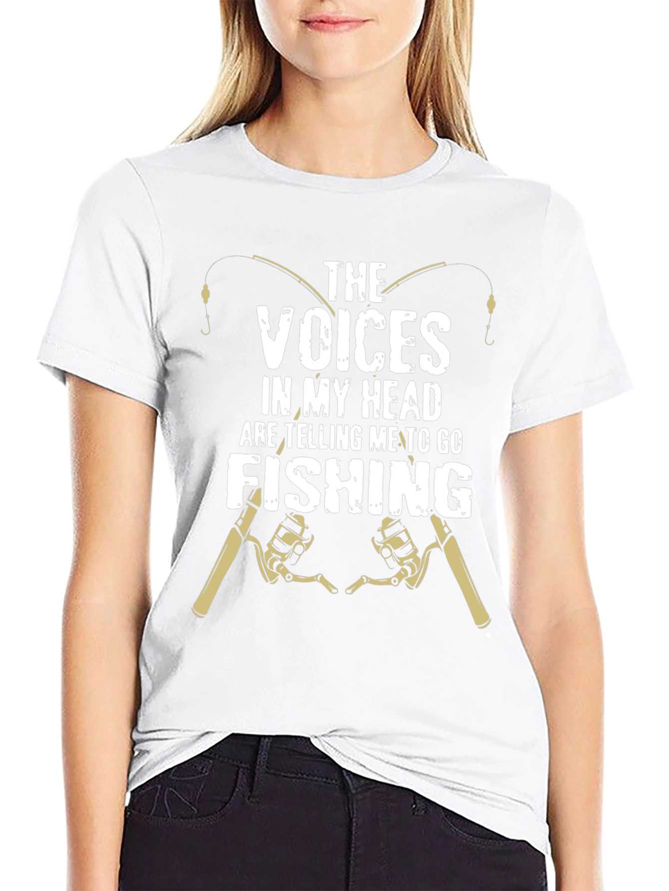 Black Fishing T-Shirt: Voices in My Head view 9