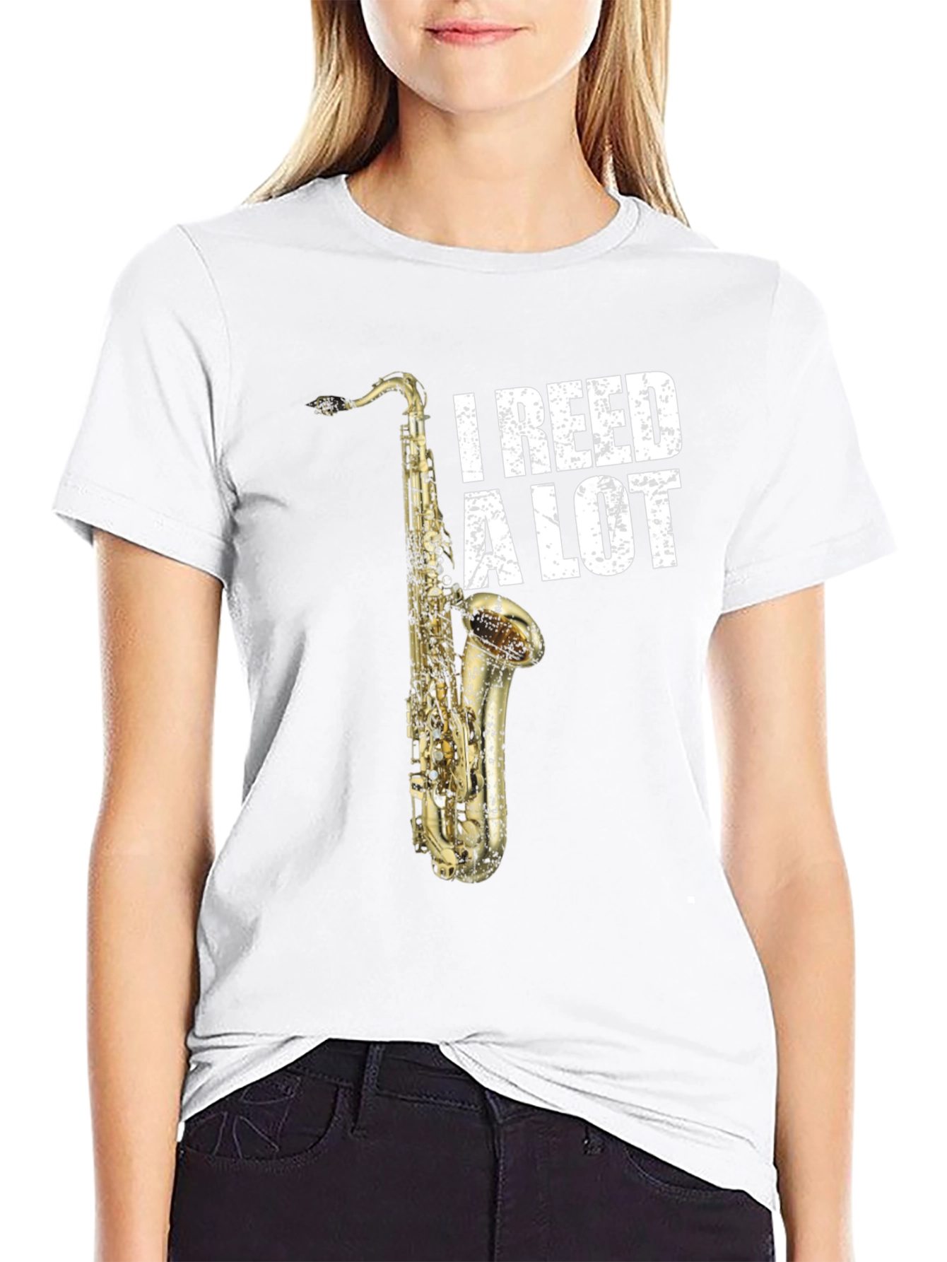 Black I Reed A Lot Saxophone Musician T-Shirt view 9