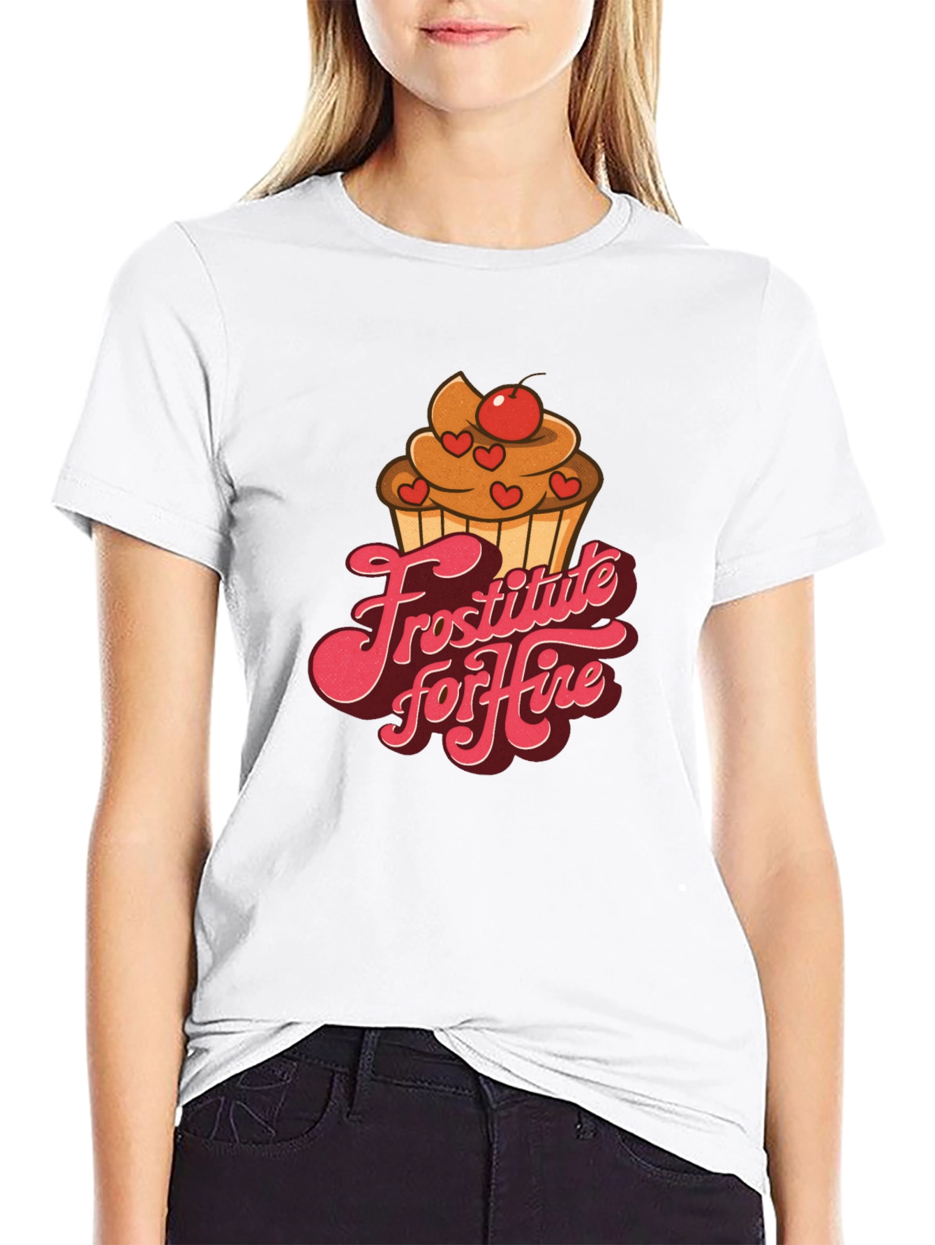 Black Frostitute For Hire Black T-Shirt Cupcake Dessert view 9