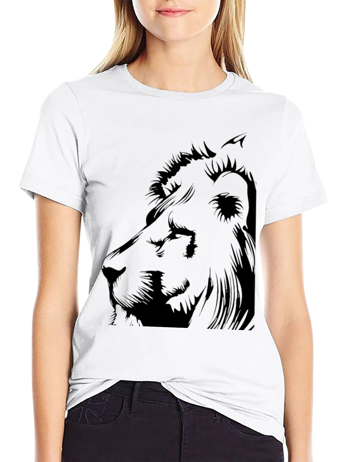Black Lion Graphic Black Tee view 9