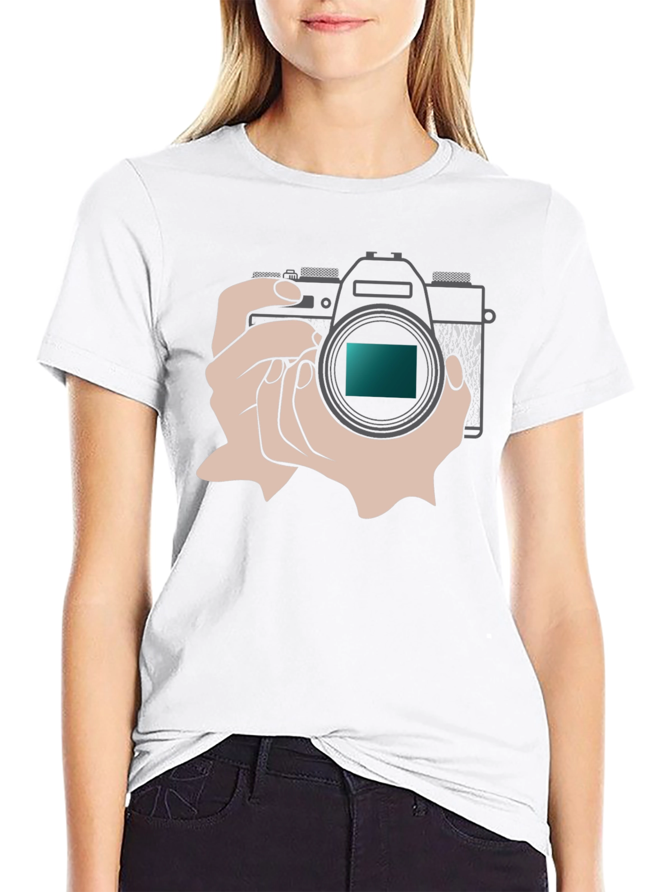 Black Camera Graphic T-Shirt - Photography Enthusiast Apparel view 9