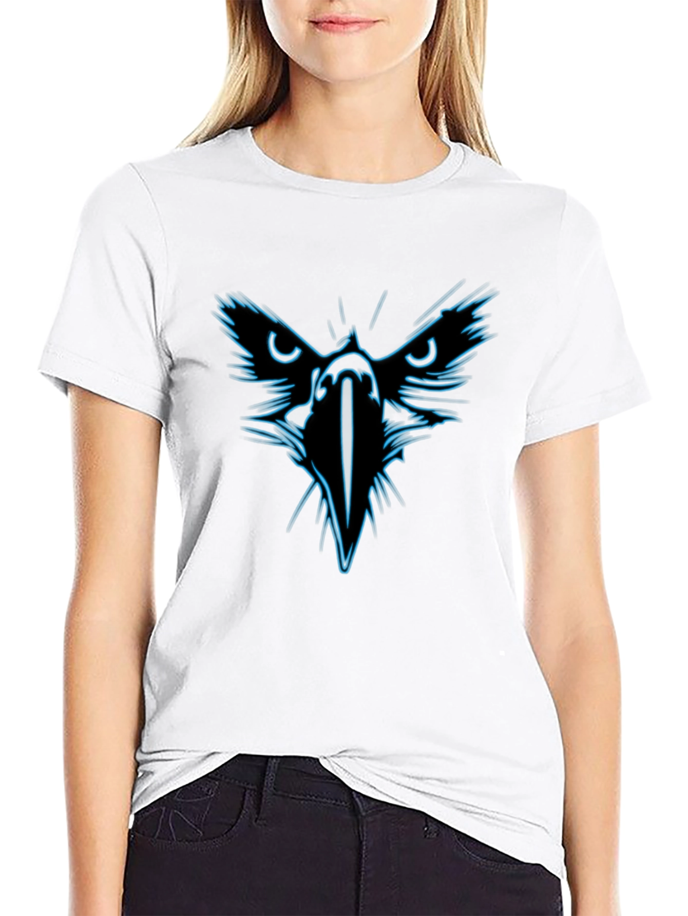 Black Raven Crest Graphic Tee - Bold, Edgy Style view 9