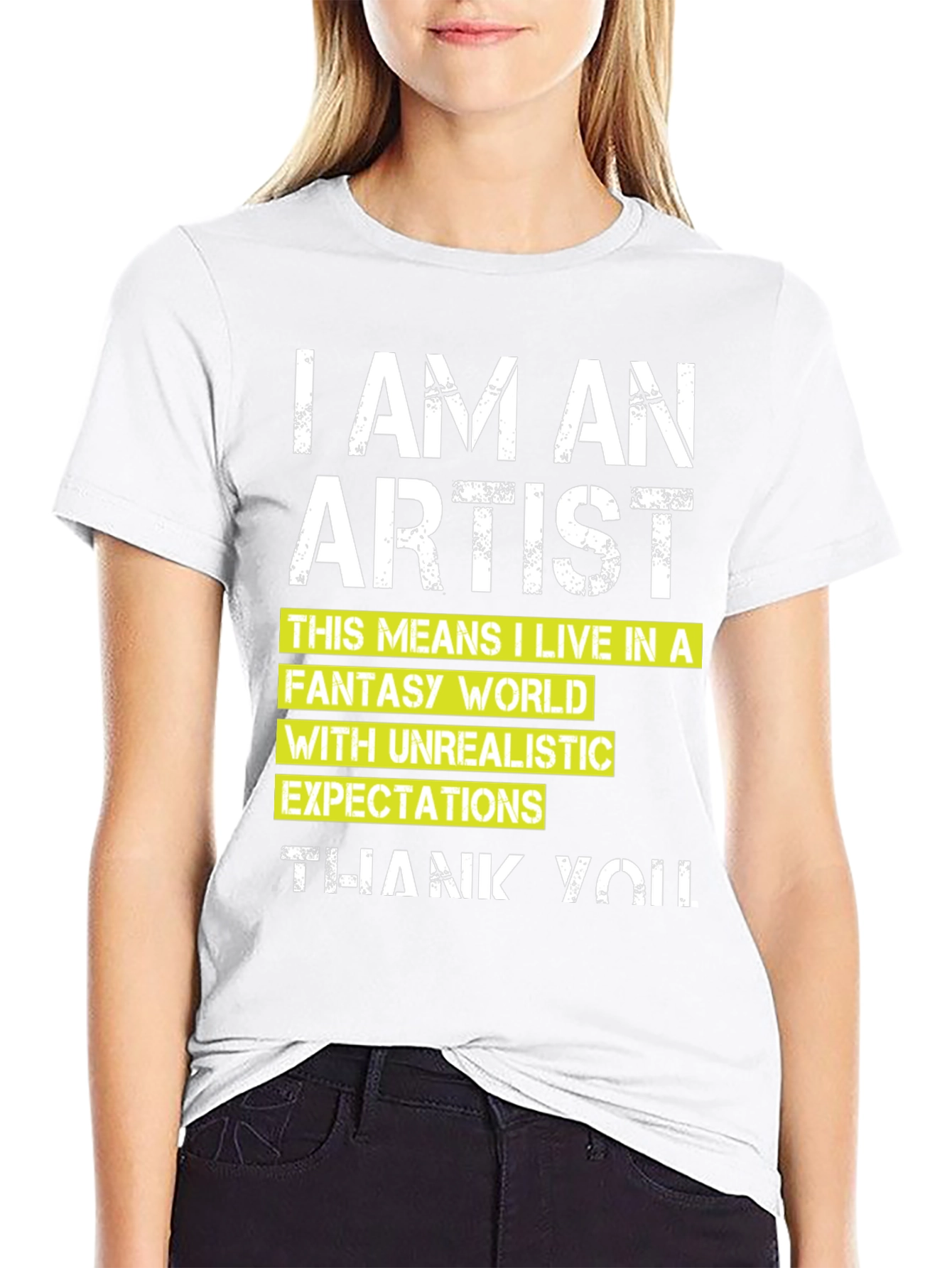 Black I am an Artist T-Shirt view 9