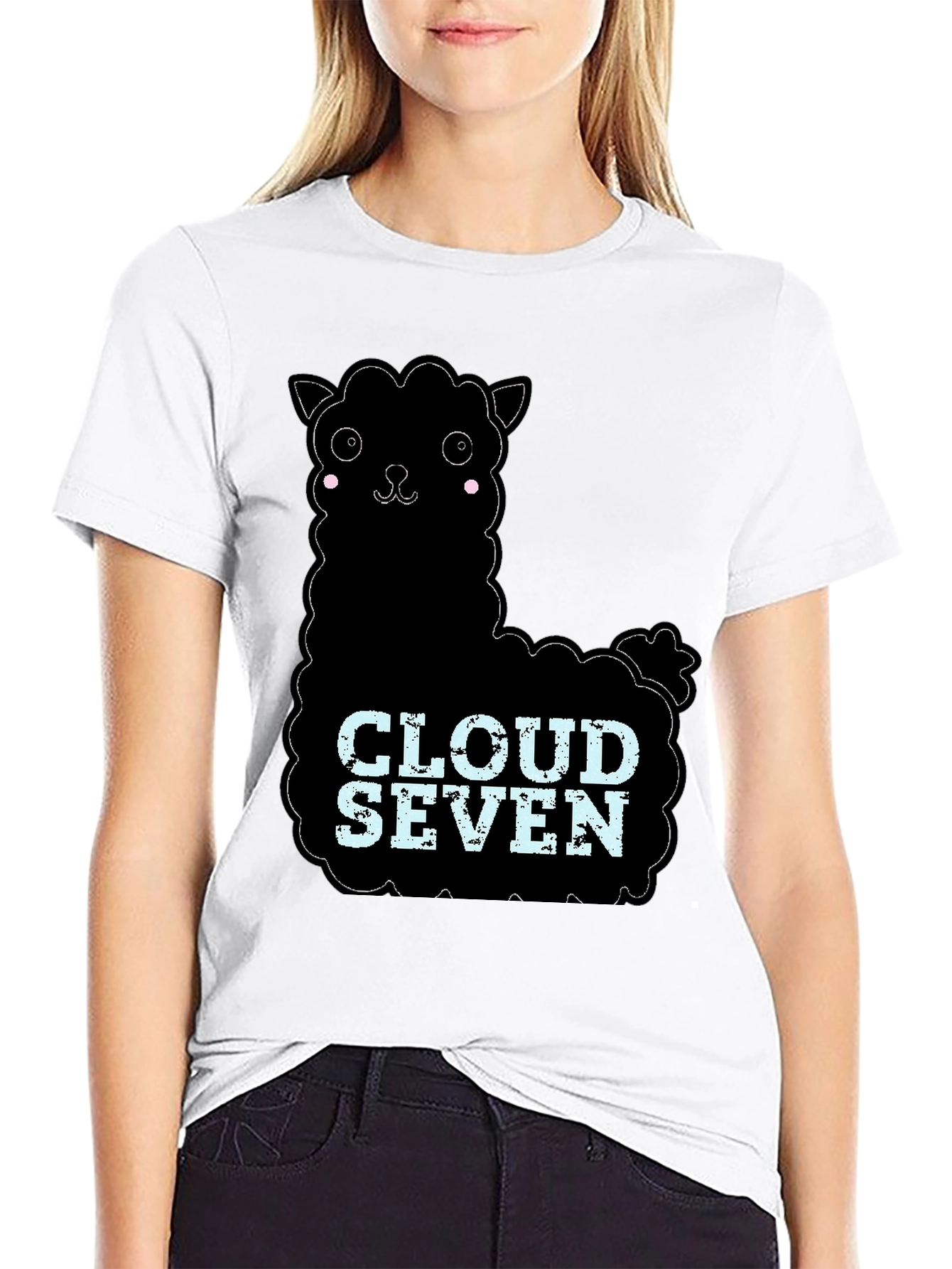 Black Cloud Seven Llama Graphic Tee view 9