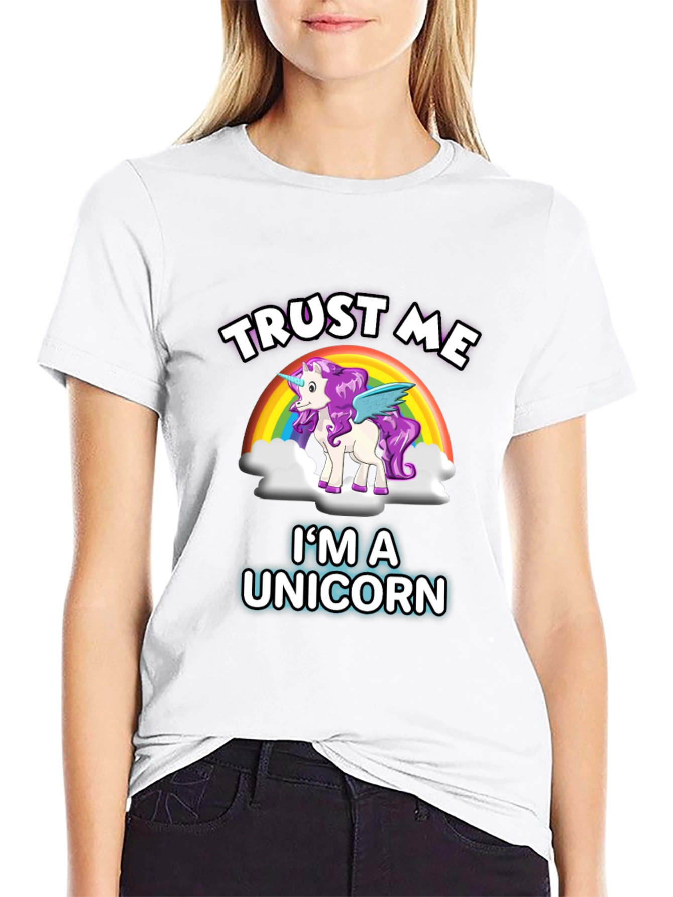 Black Trust Me I'm A Unicorn T-Shirt view 9