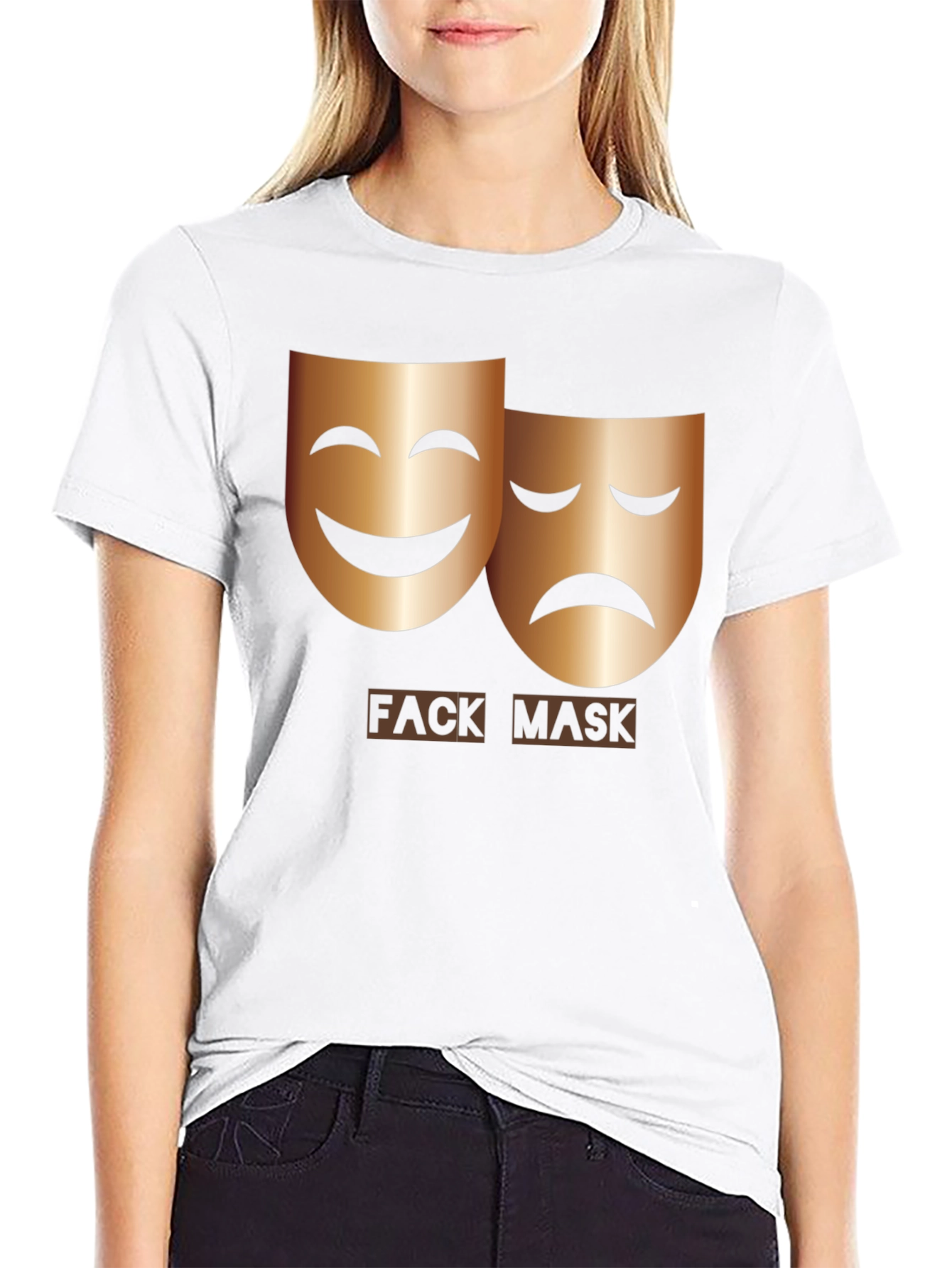 Comedy Tragedy Masks T-Shirt - Theatrical Graphic Tee - 9