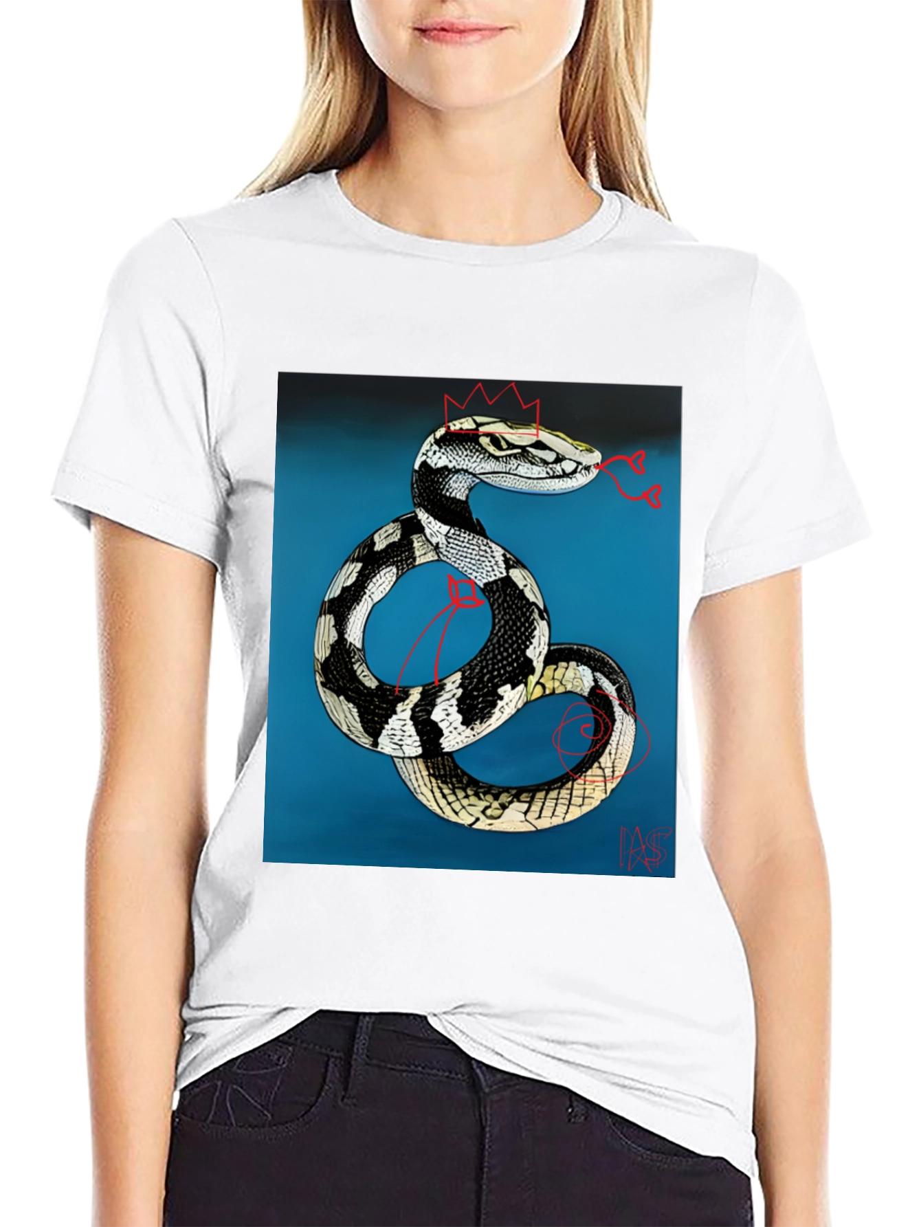 Black Snake King T-Shirt - Black Graphic Tee view 9