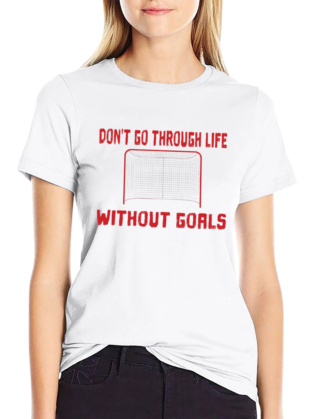 Black Goal Getter T-Shirt: Don't Go Through Life Without Goals view 9