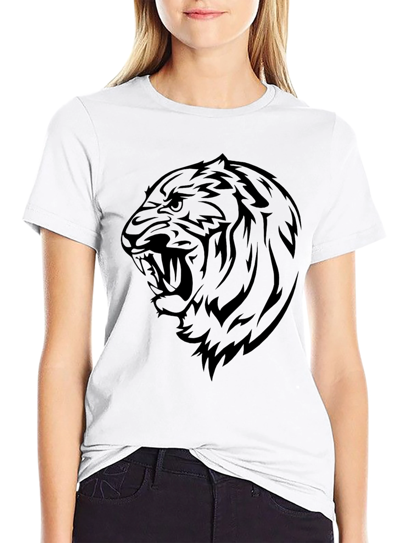 Black Black Tiger Graphic Tee - Fierce Style view 9