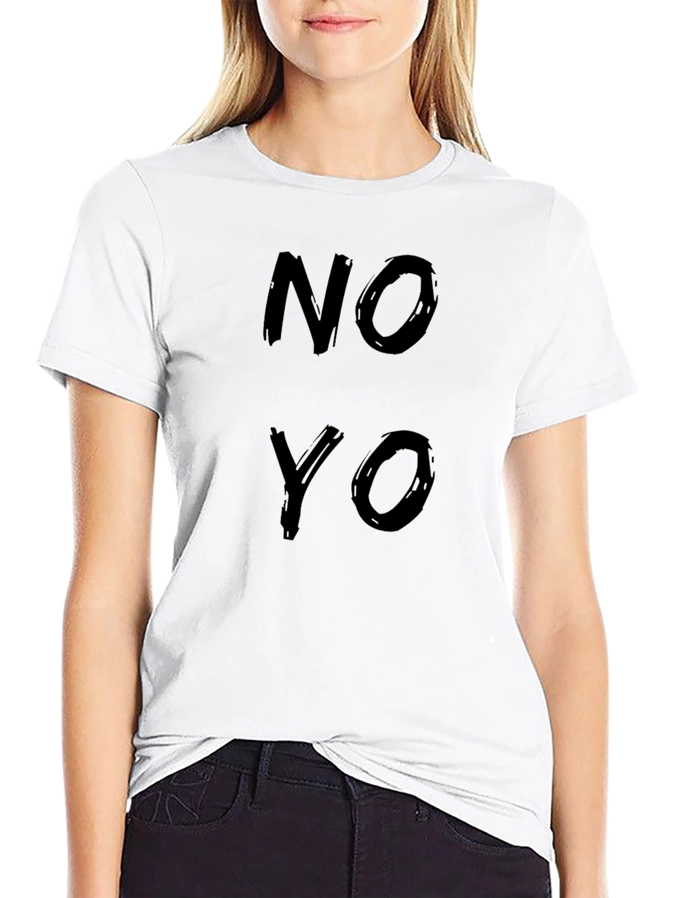 Black NO YO Graphic Tee - Black Cotton Casual Shirt view 9