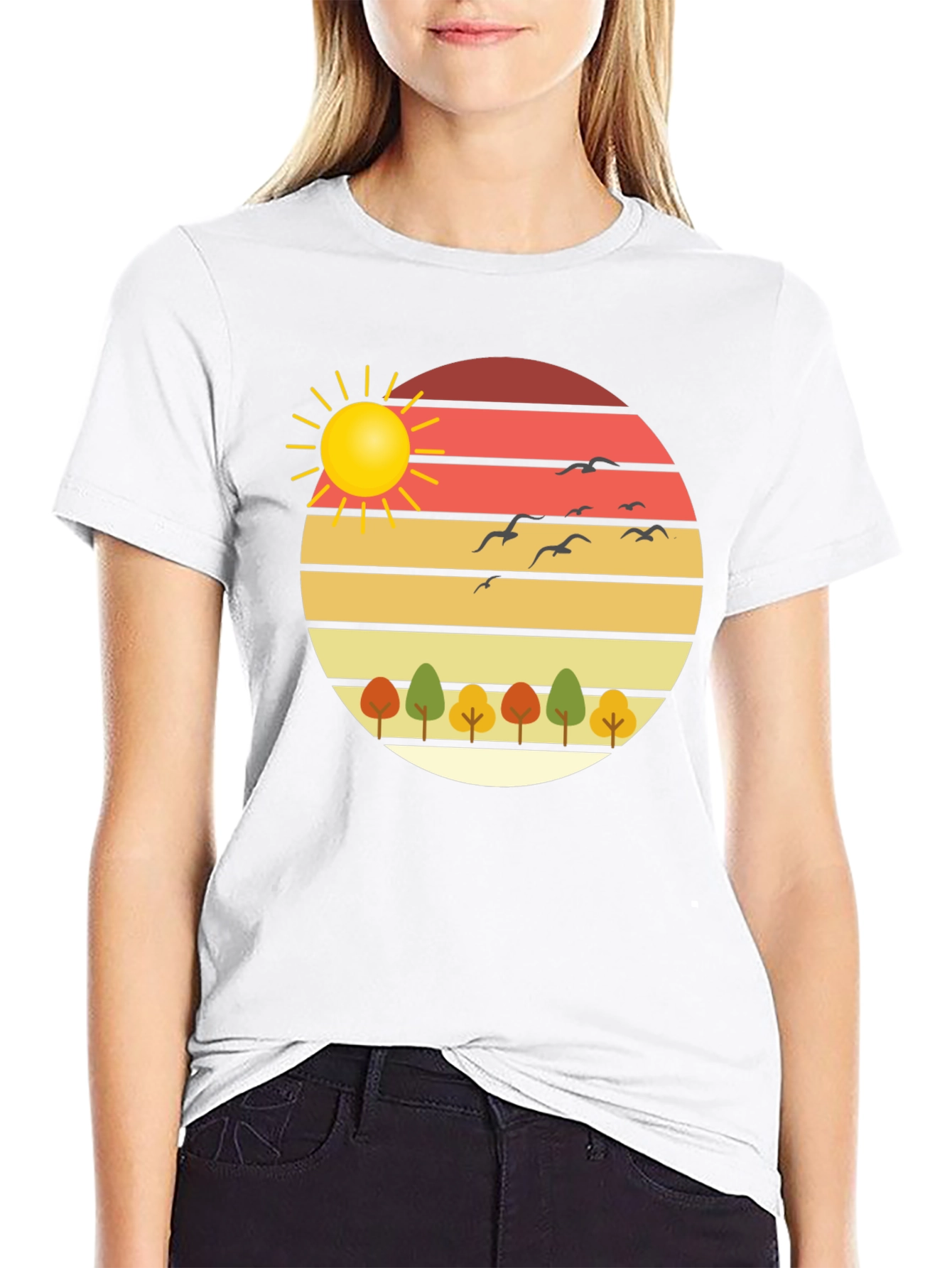 Black Nature Sunset Graphic Tee - Stylish Comfort view 9