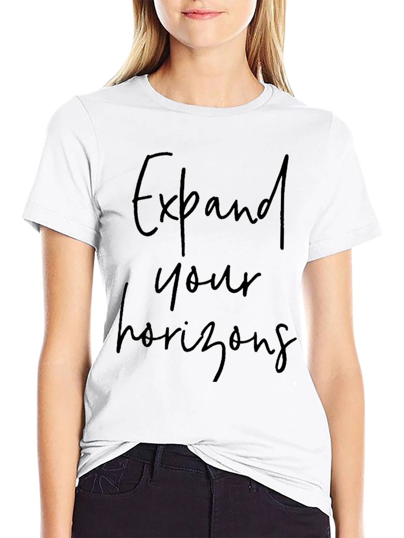 Black Expand Your Horizons Graphic Tee - Black view 9