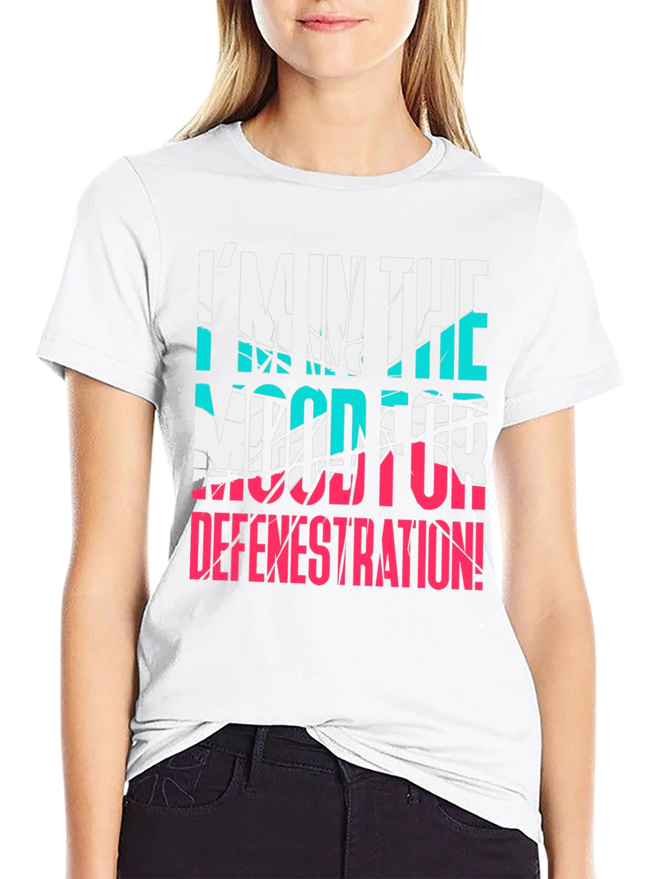 Black Defenestration Humor Tee view 9