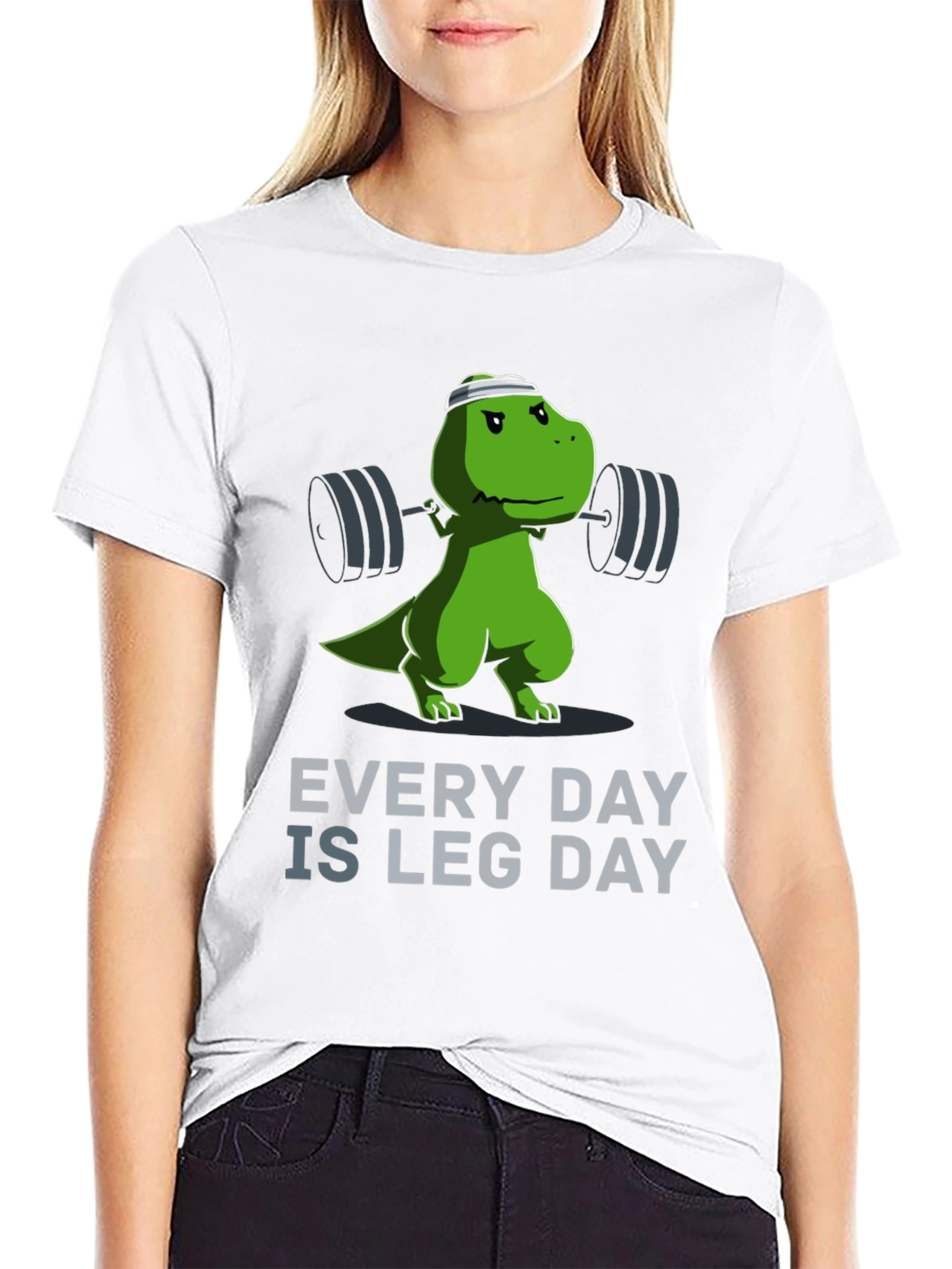 Black Dino Leg Day T-Shirt - Every Day Is Leg Day! view 9