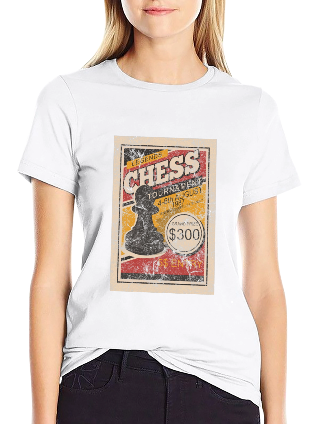 Black Chess Legends Tournament T-Shirt - Vintage Style view 9