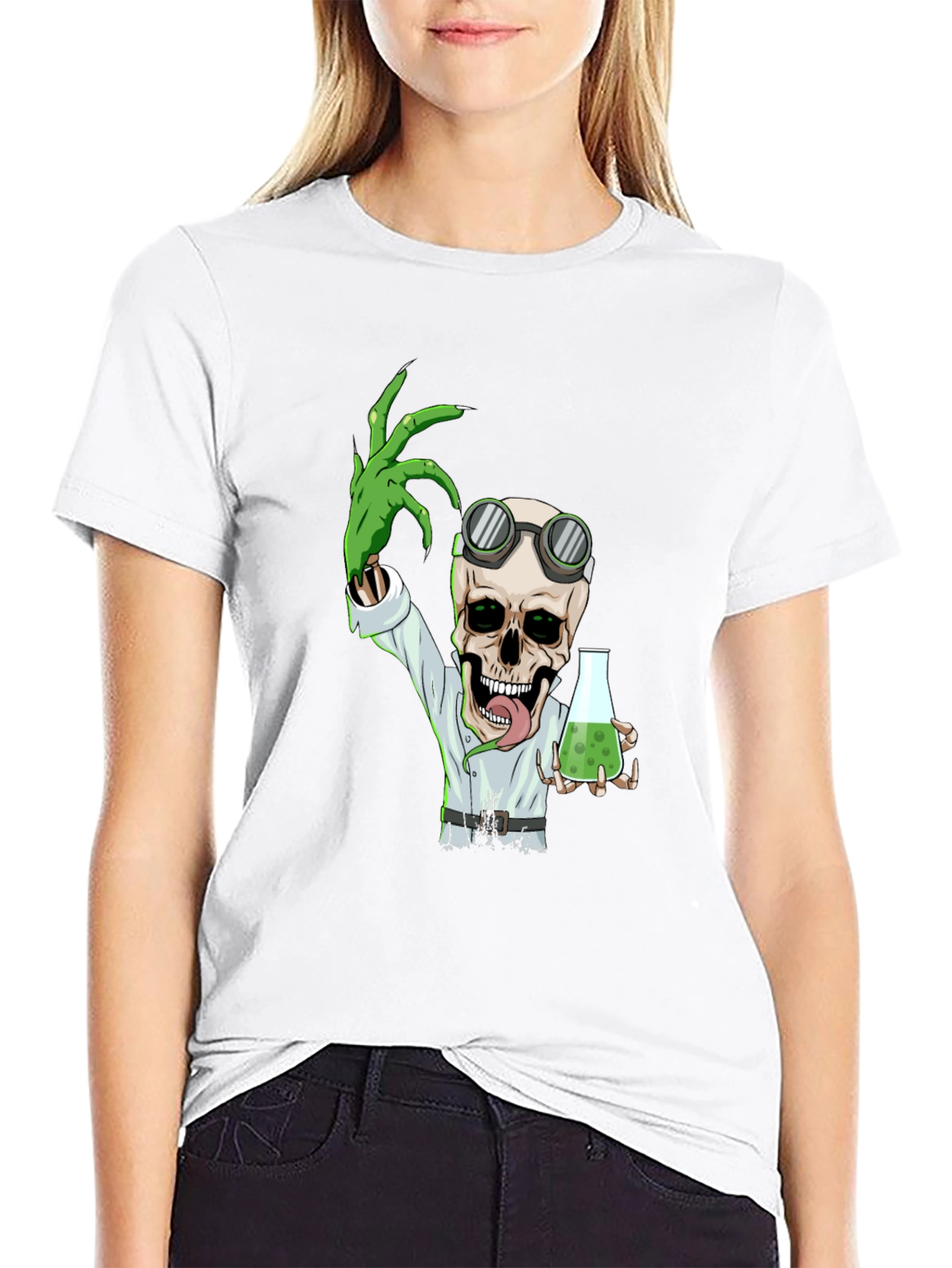 Black Mad Scientist Skeleton T-Shirt view 9