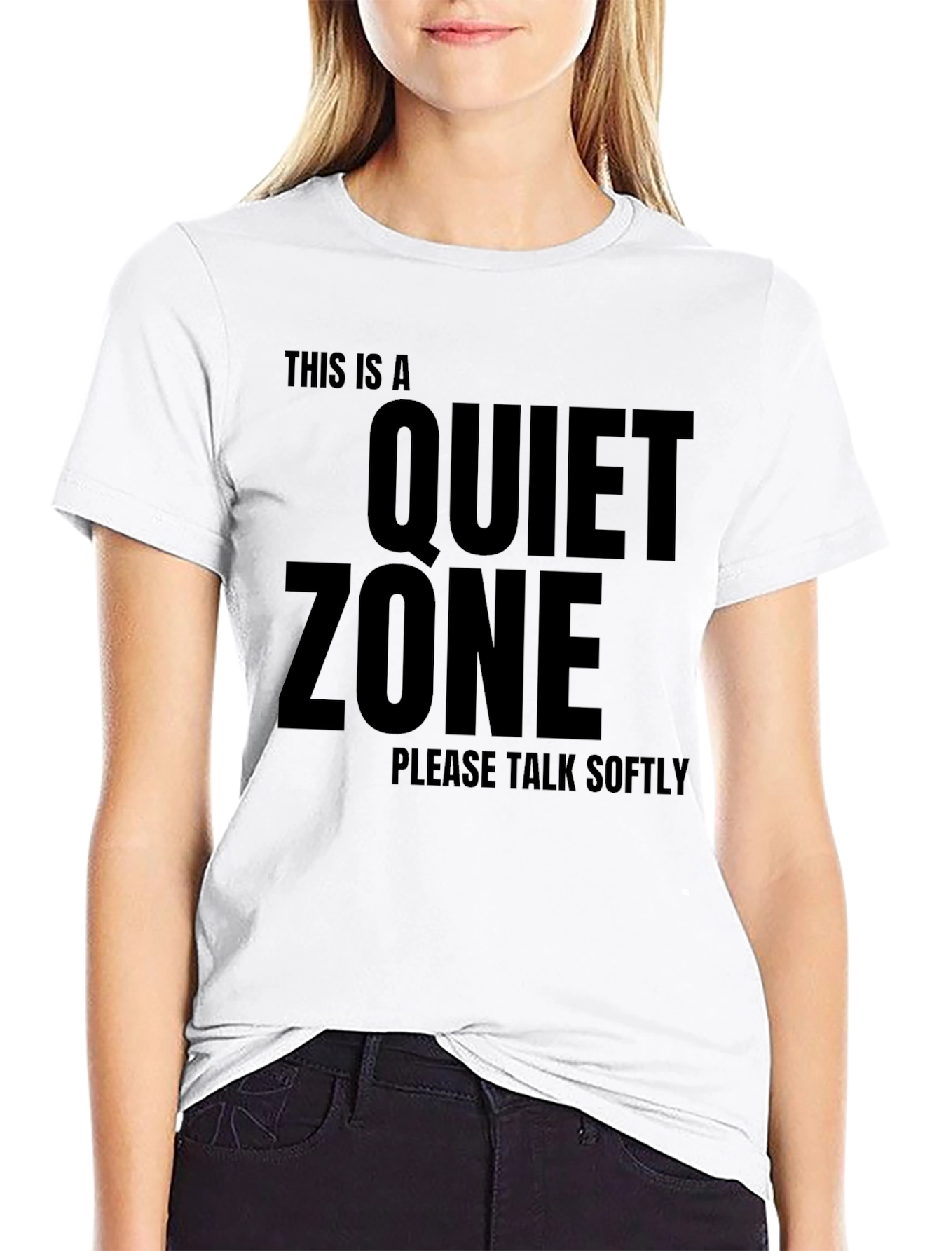 Black Quiet Zone T-Shirt - Speak Softly Tee view 9