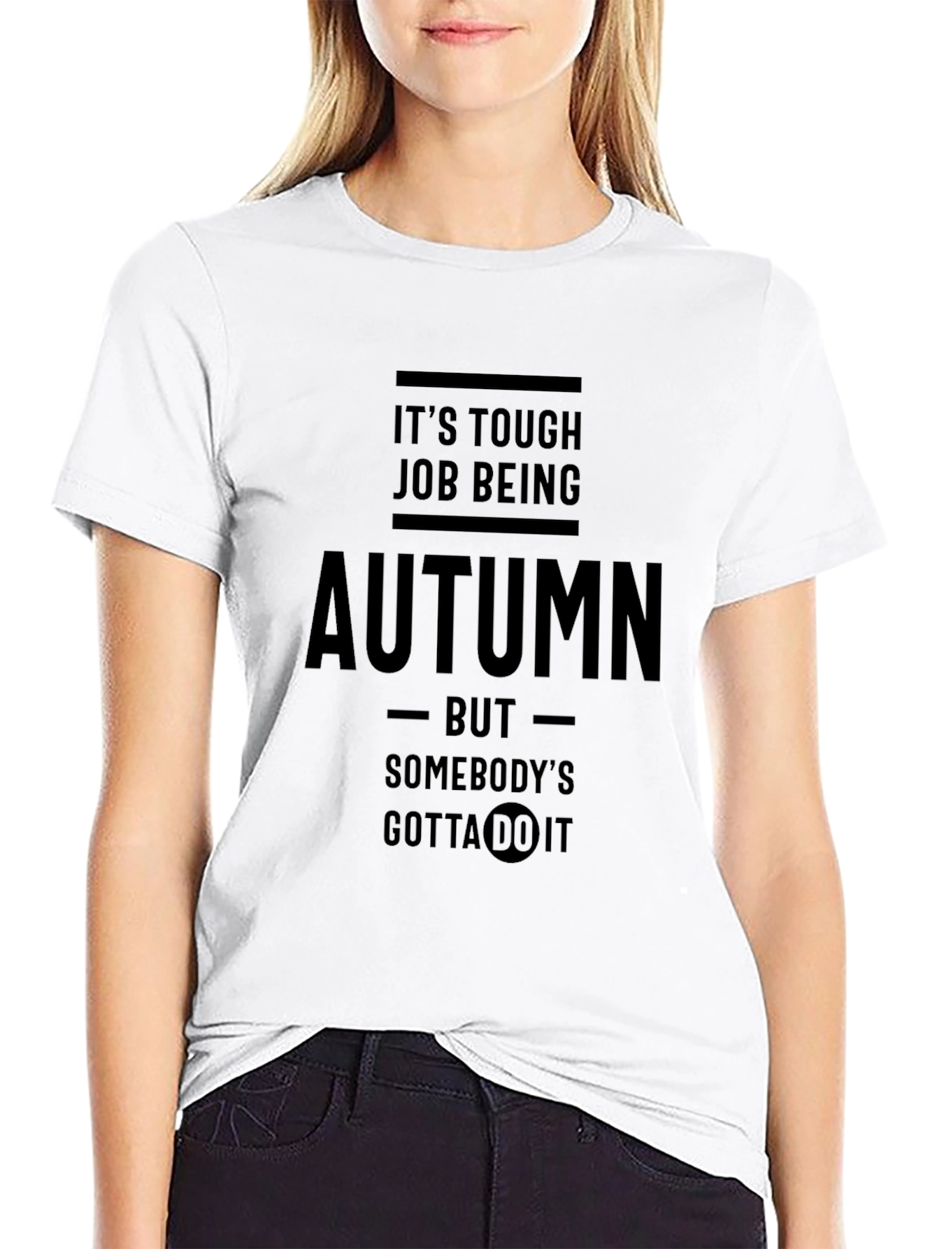 Black Funny Autumn Job T-Shirt view 9