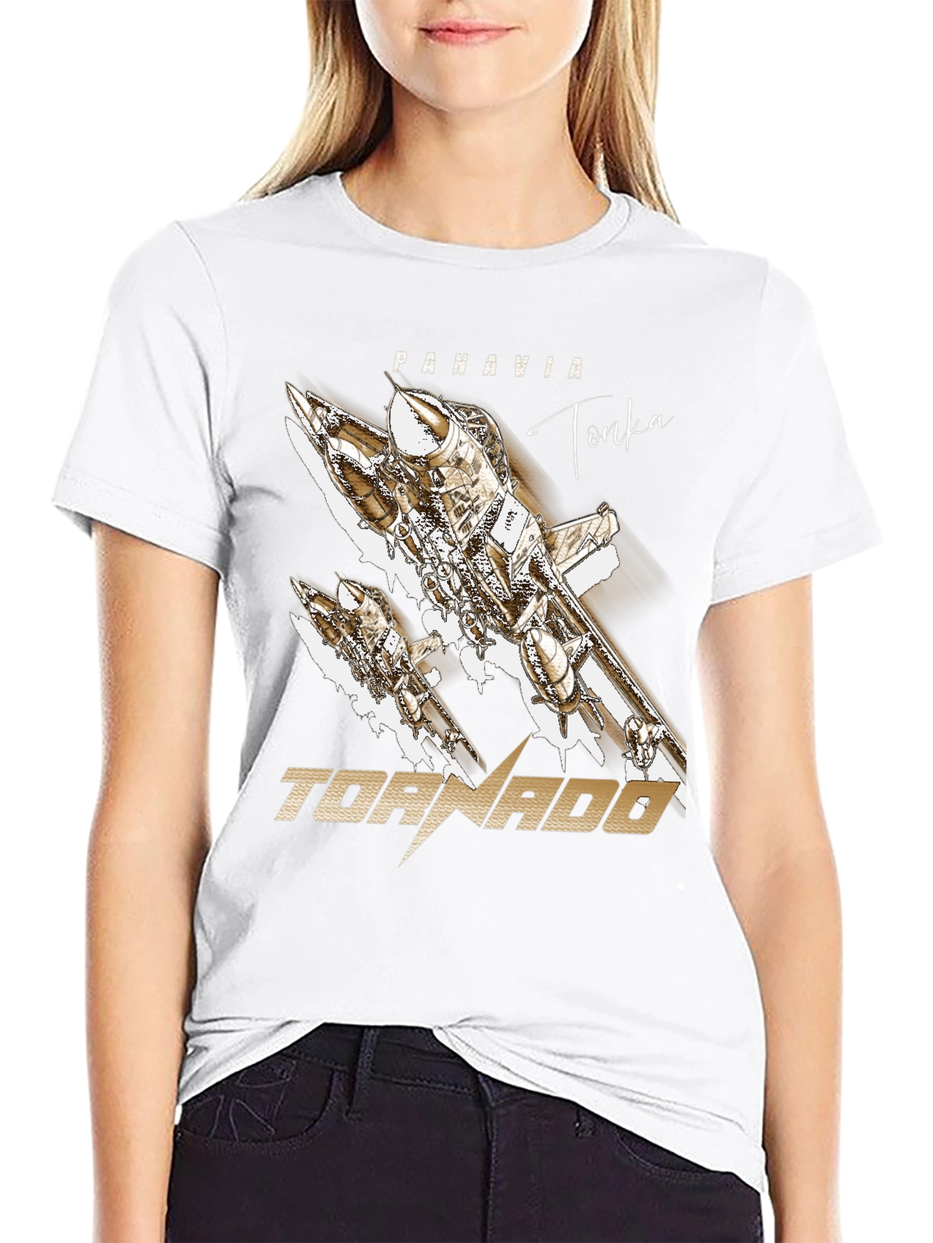Black Panavia Tornado Graphic T-Shirt view 9
