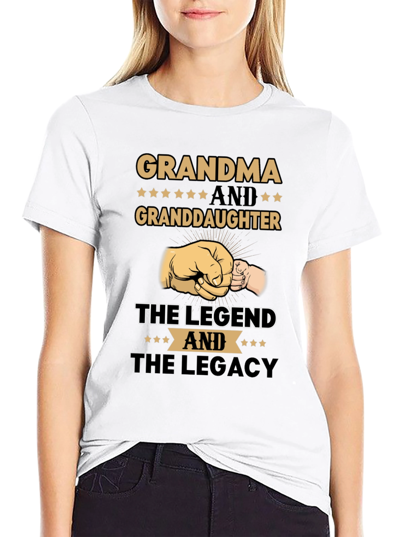 Black Grandma & Granddaughter Legend Legacy T-Shirt view 9