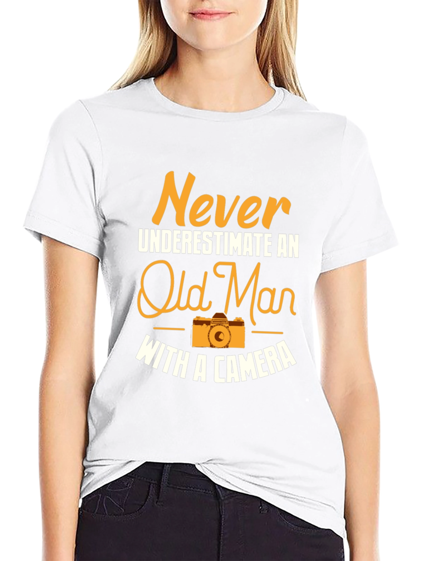 Black Never Underestimate Old Man T-Shirt view 9
