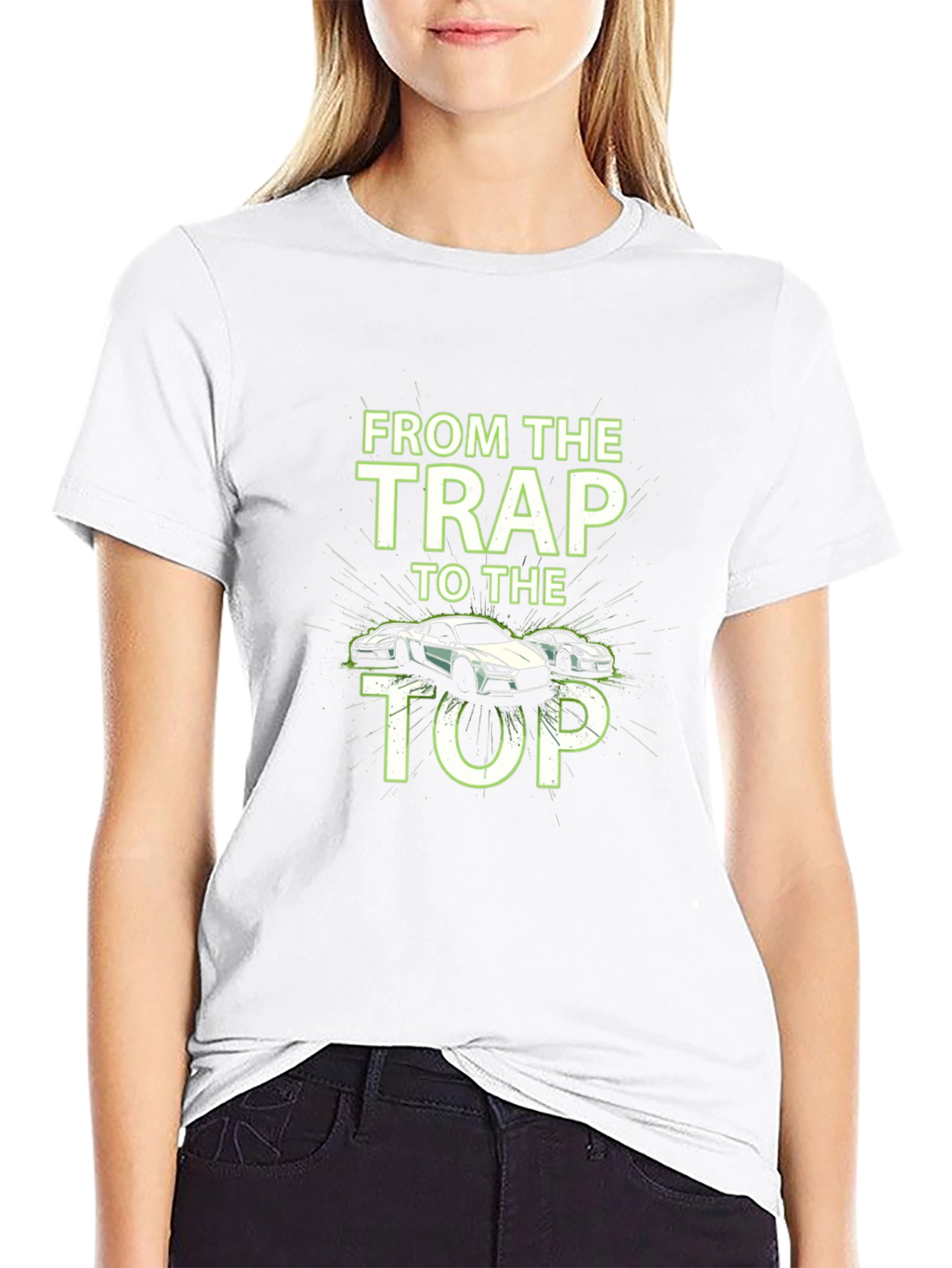 Black From The Trap To The Top Graphic Tee view 9