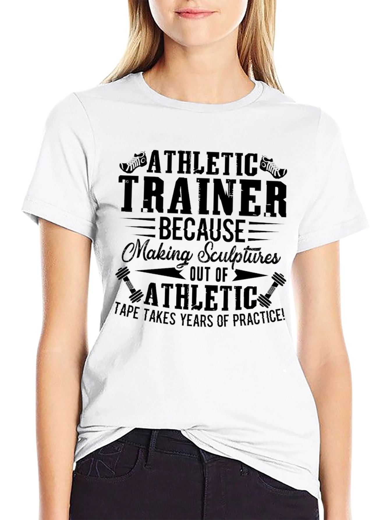 Athletic Trainer Tee - Sculptures Out of Athletic Tape! - 9