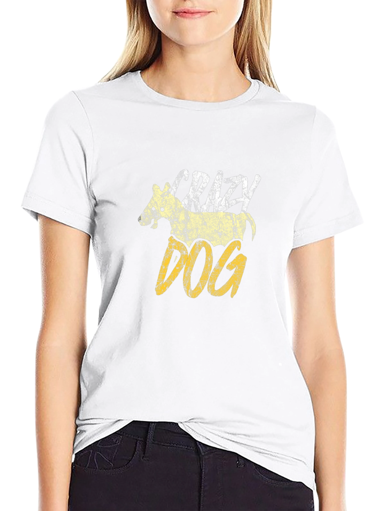 Black Crazy Dog Graphic T-Shirt view 9