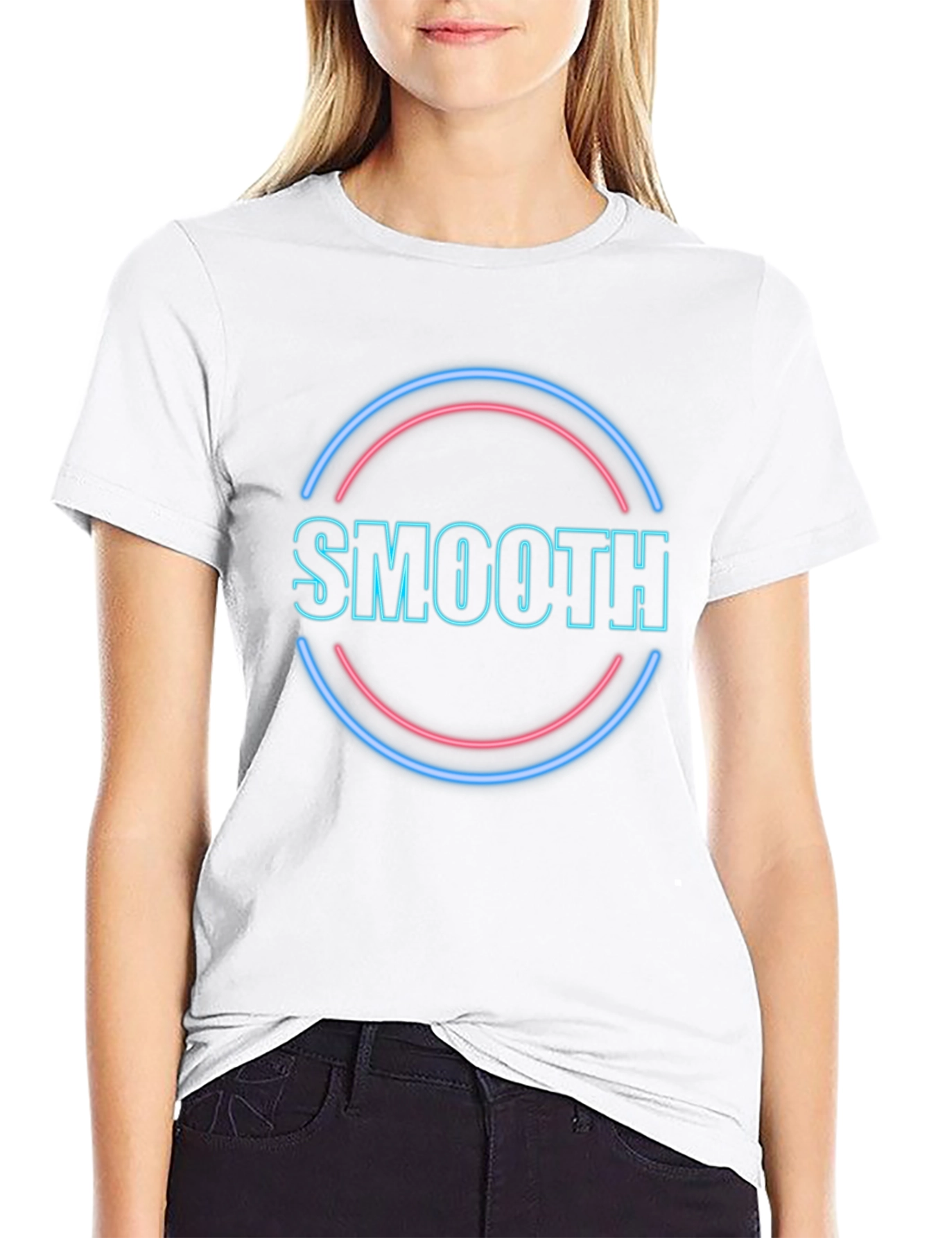 Black Neon "Smooth" Graphic Black T-Shirt view 9