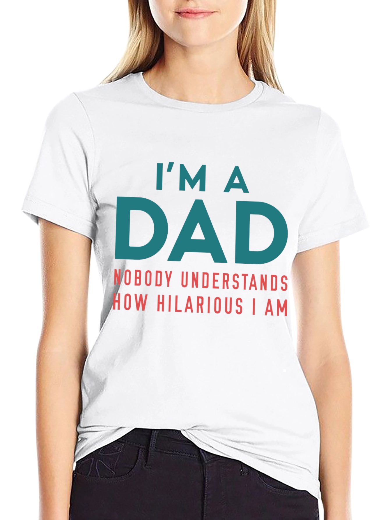 Black Funny Dad T-Shirt: I'm A Dad view 9