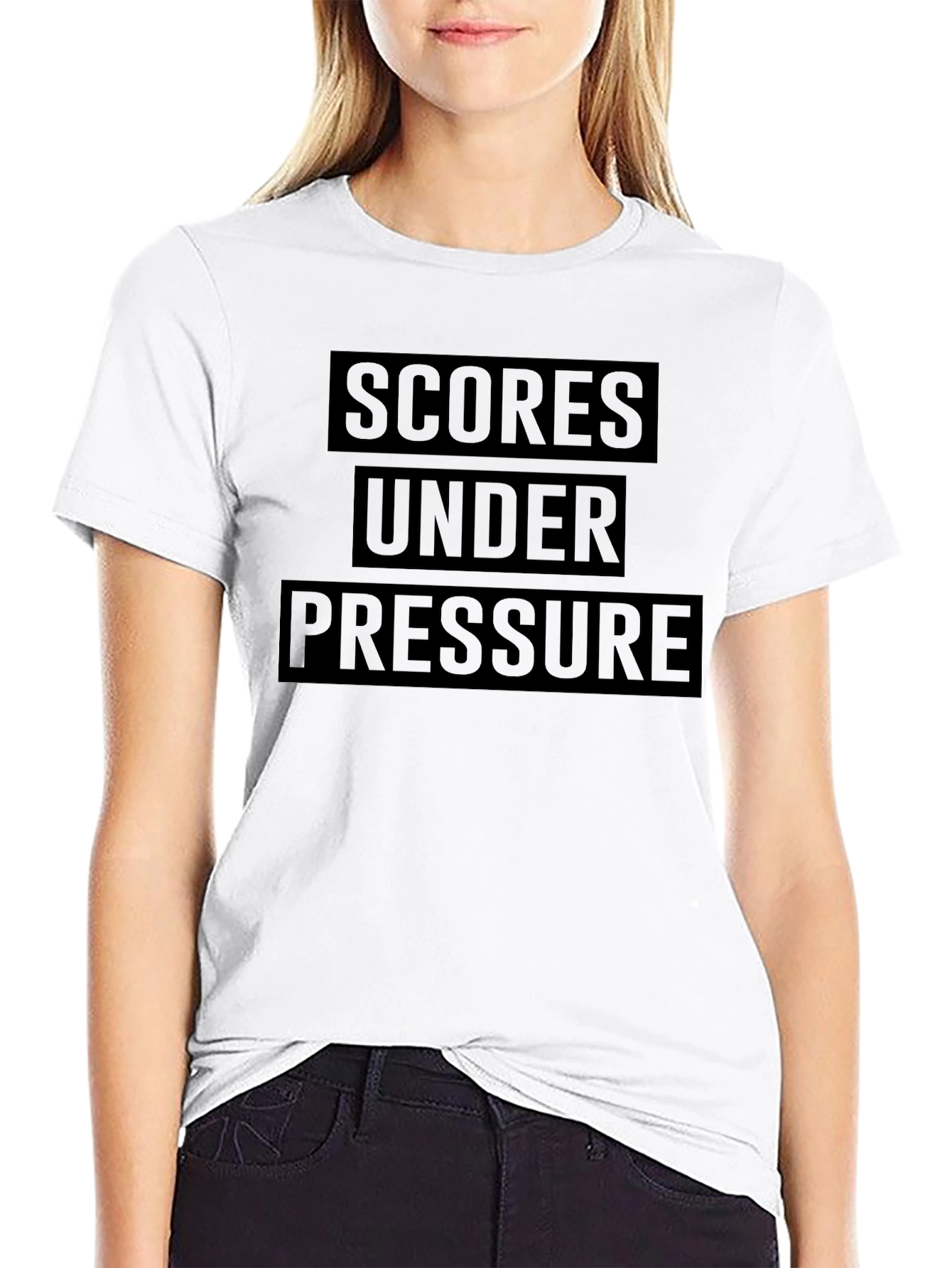 Black Scores Under Pressure Graphic Tee - Black view 9
