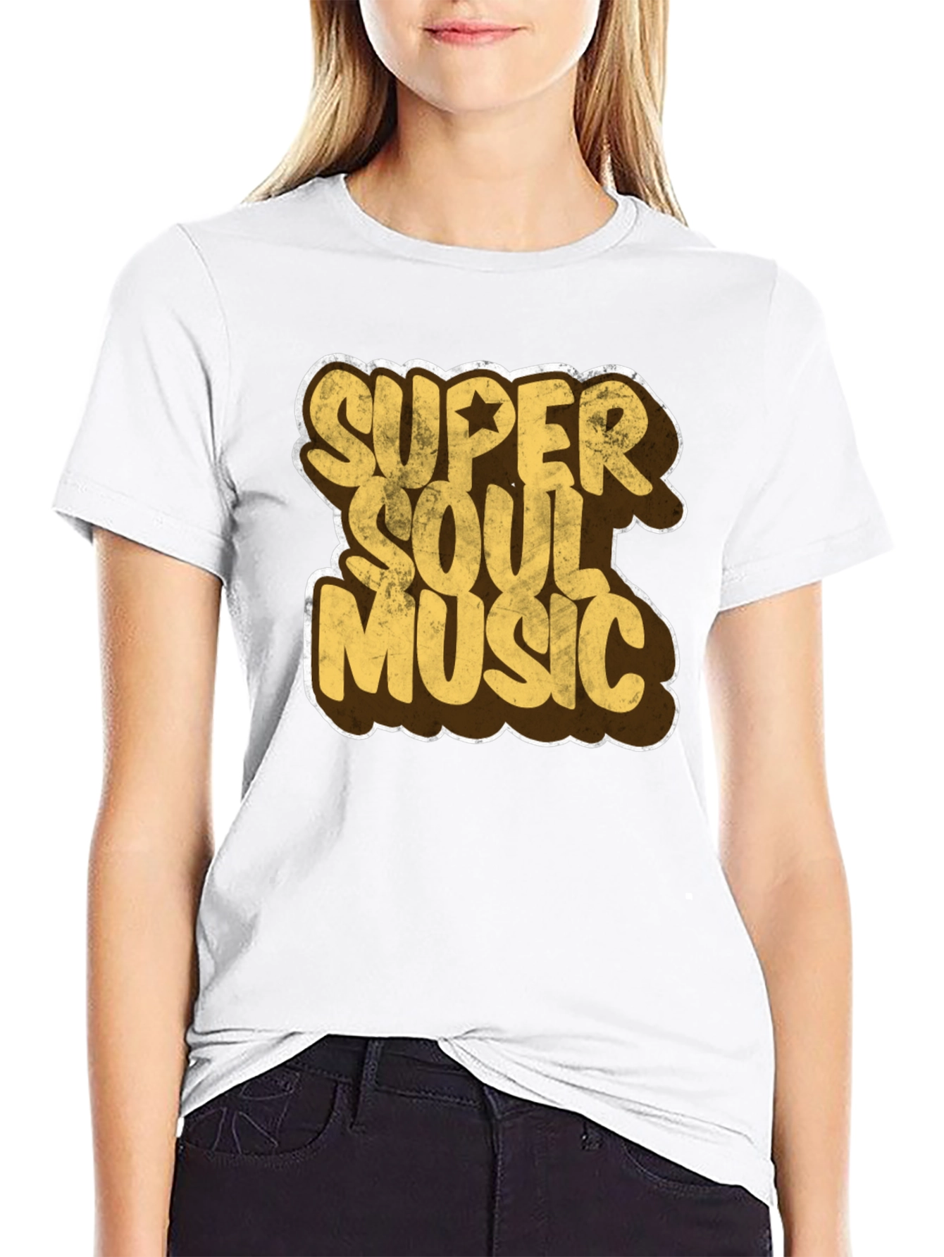 Black Super Soul Music Graphic T-Shirt view 9