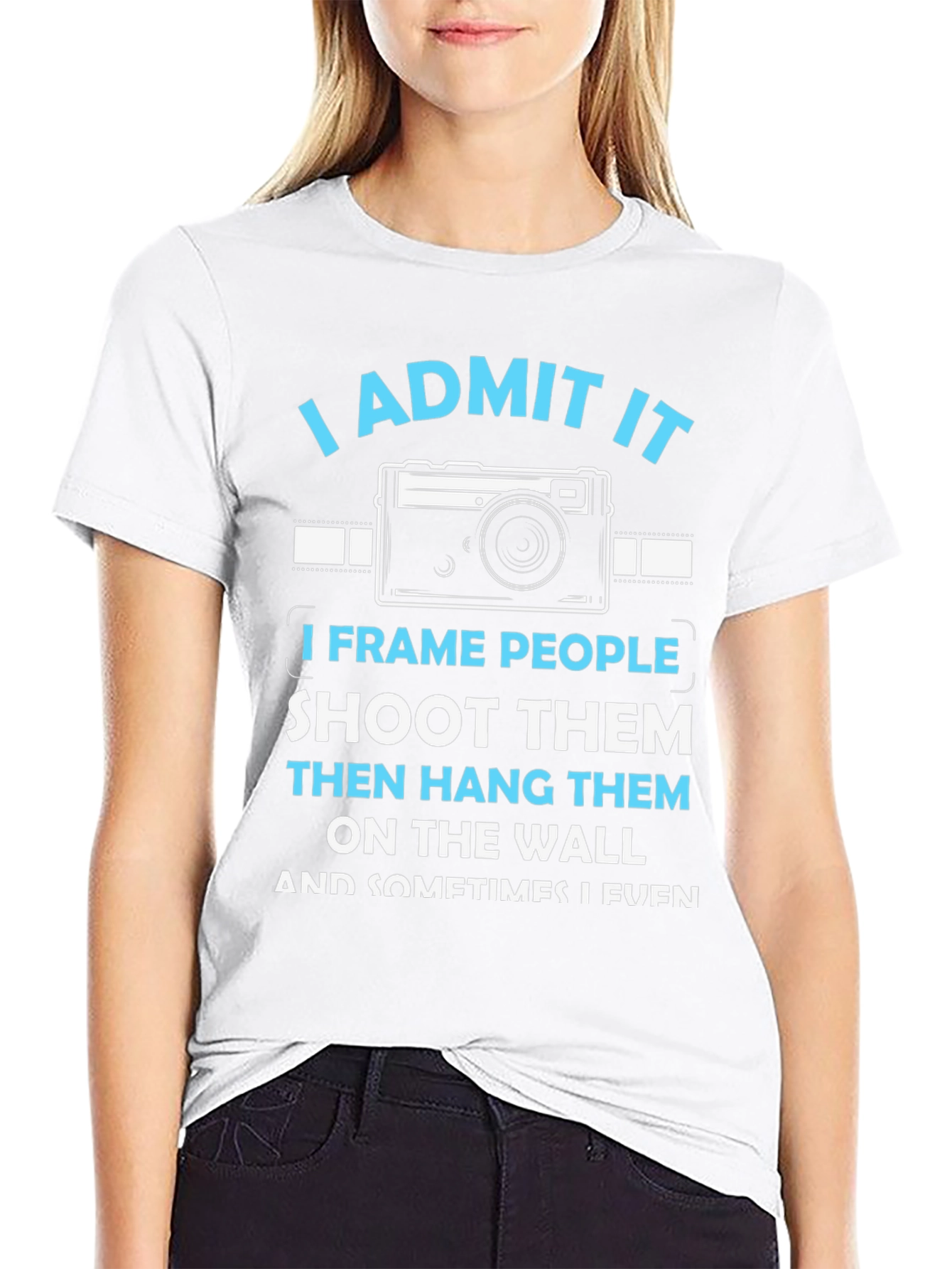 Black Photographer Humor T-Shirt: I Frame People, Shoot Them, Hang Them view 9