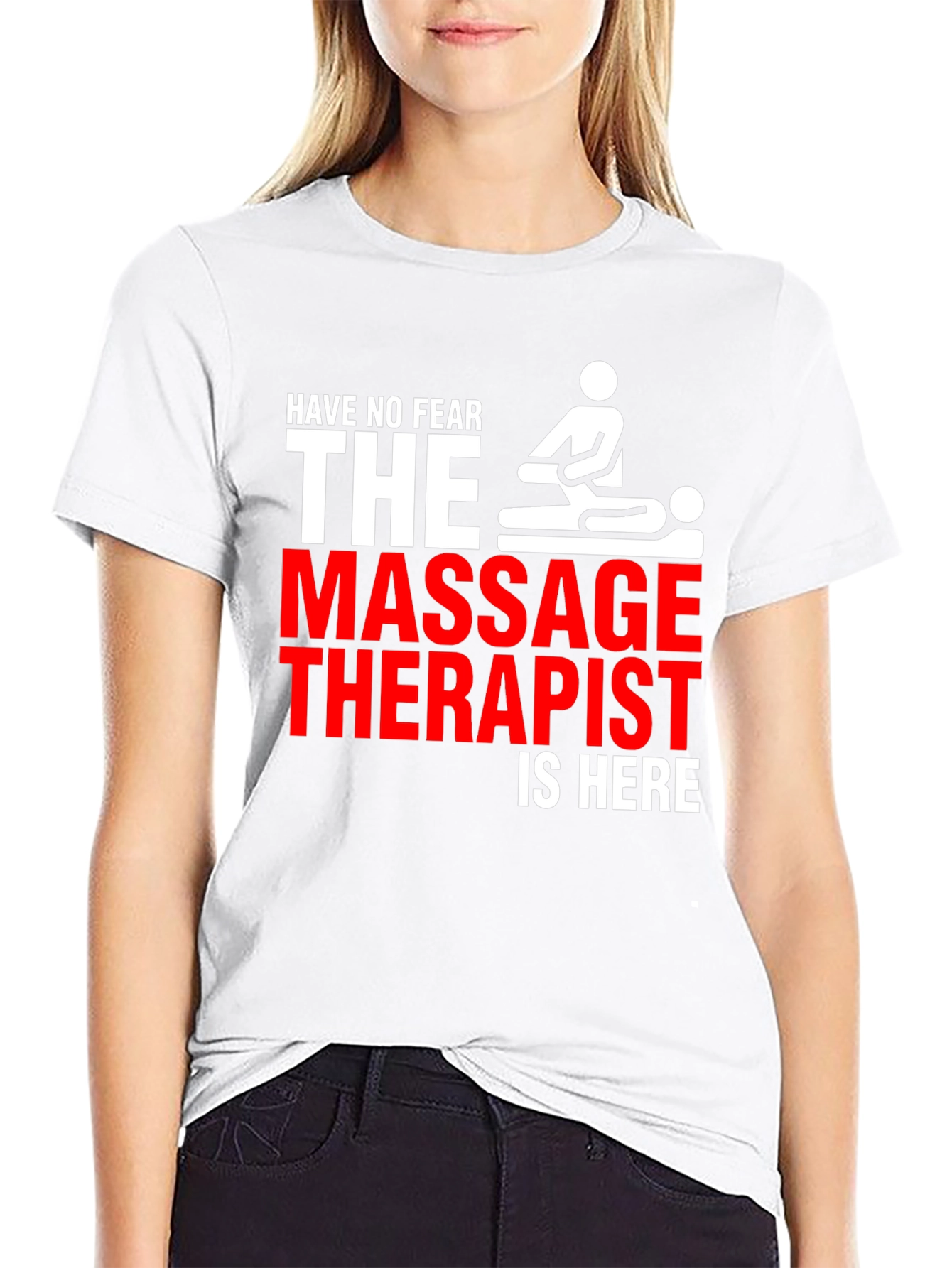 Black Massage Therapist T-Shirt - Have No Fear! view 9