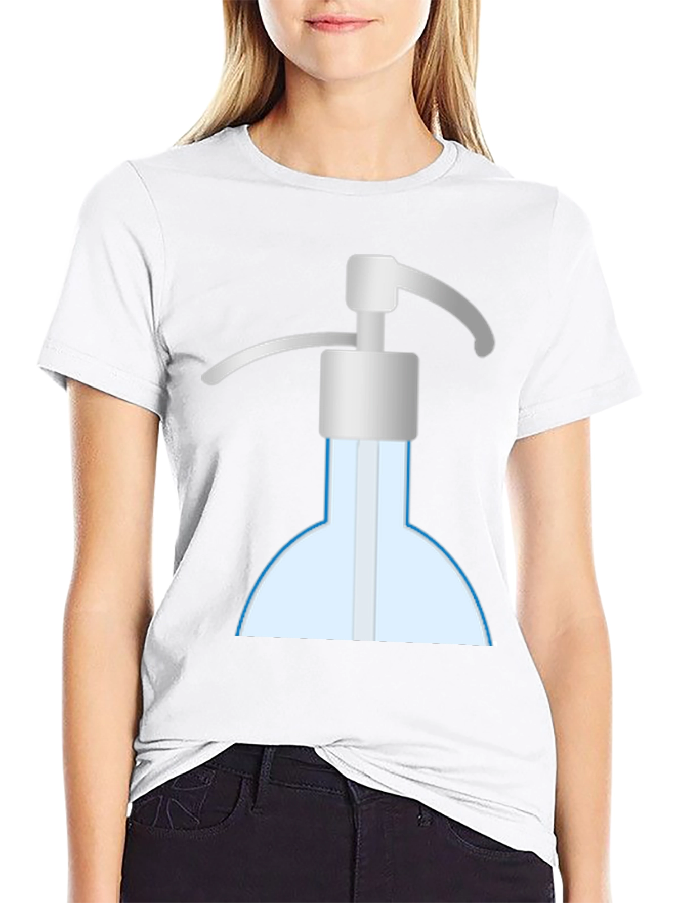 Black Novelty Hand Sanitizer Graphic T-Shirt view 9