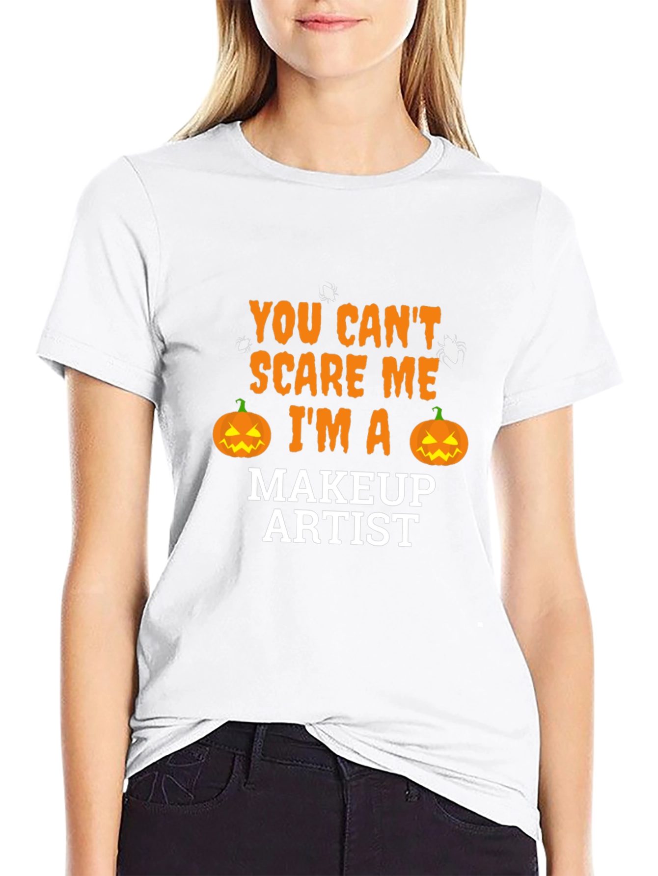 Black Makeup Artist Halloween Graphic T-Shirt view 9